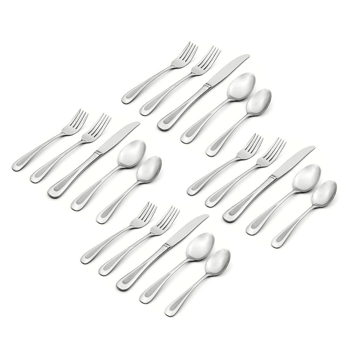 Satin Sand Dune 20-Piece Flatware Set - Image 2