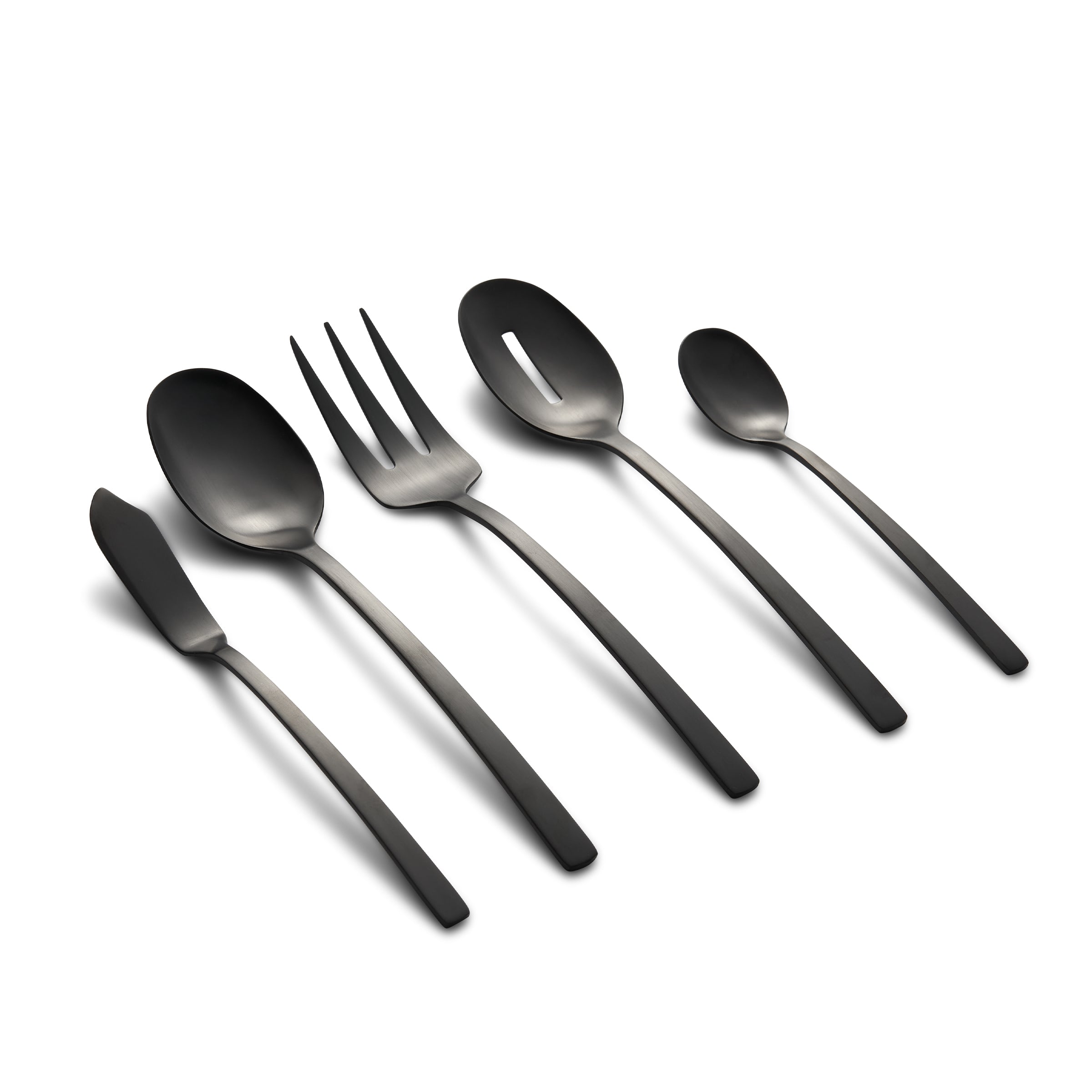Beacon Black Satin 45-Piece Flatware Set - Image 3