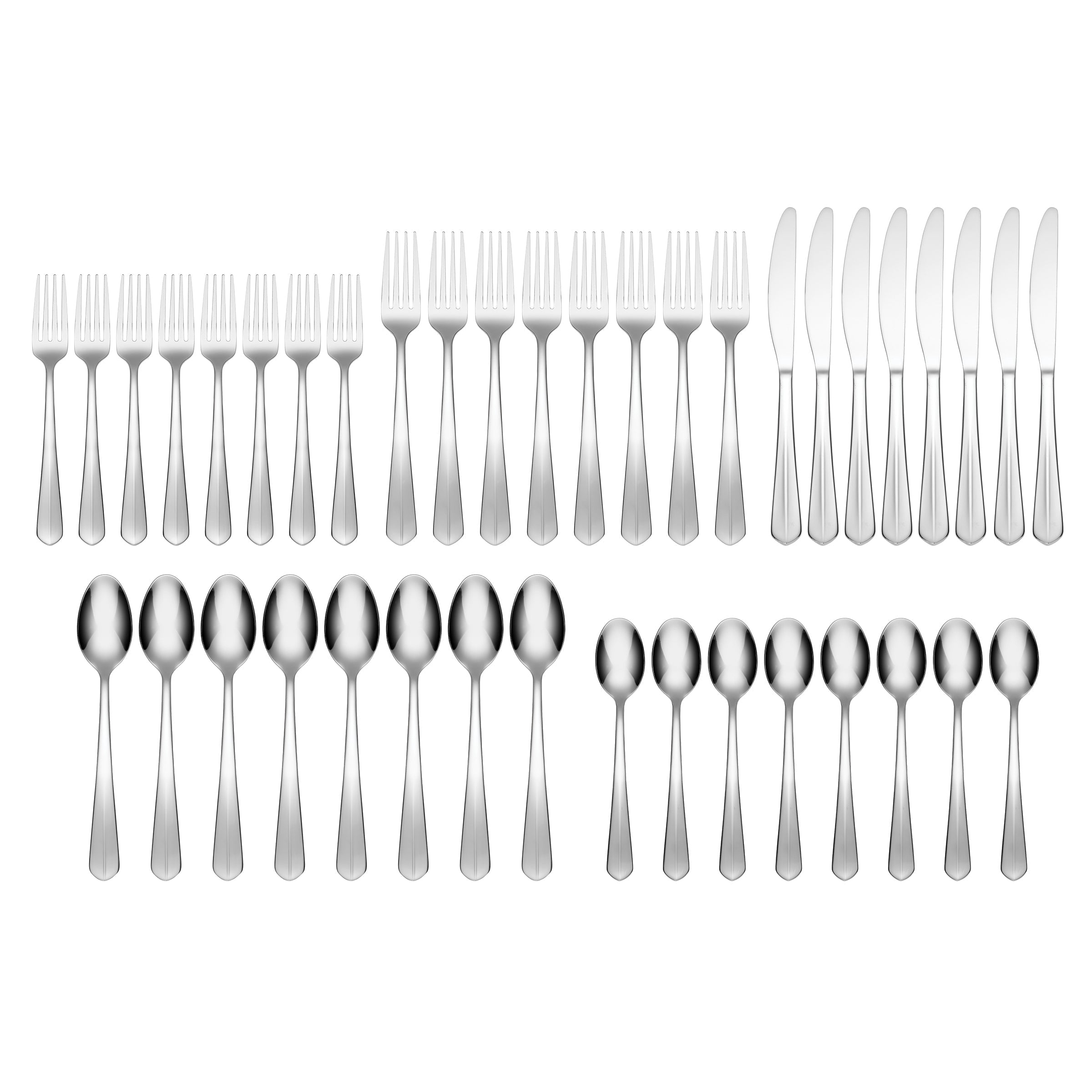 Raiden 40-Piece Flatware Set with Caddy - Image 2