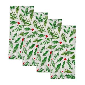 Bayberry Merry & Bright Dinner Napkins. Set of 4