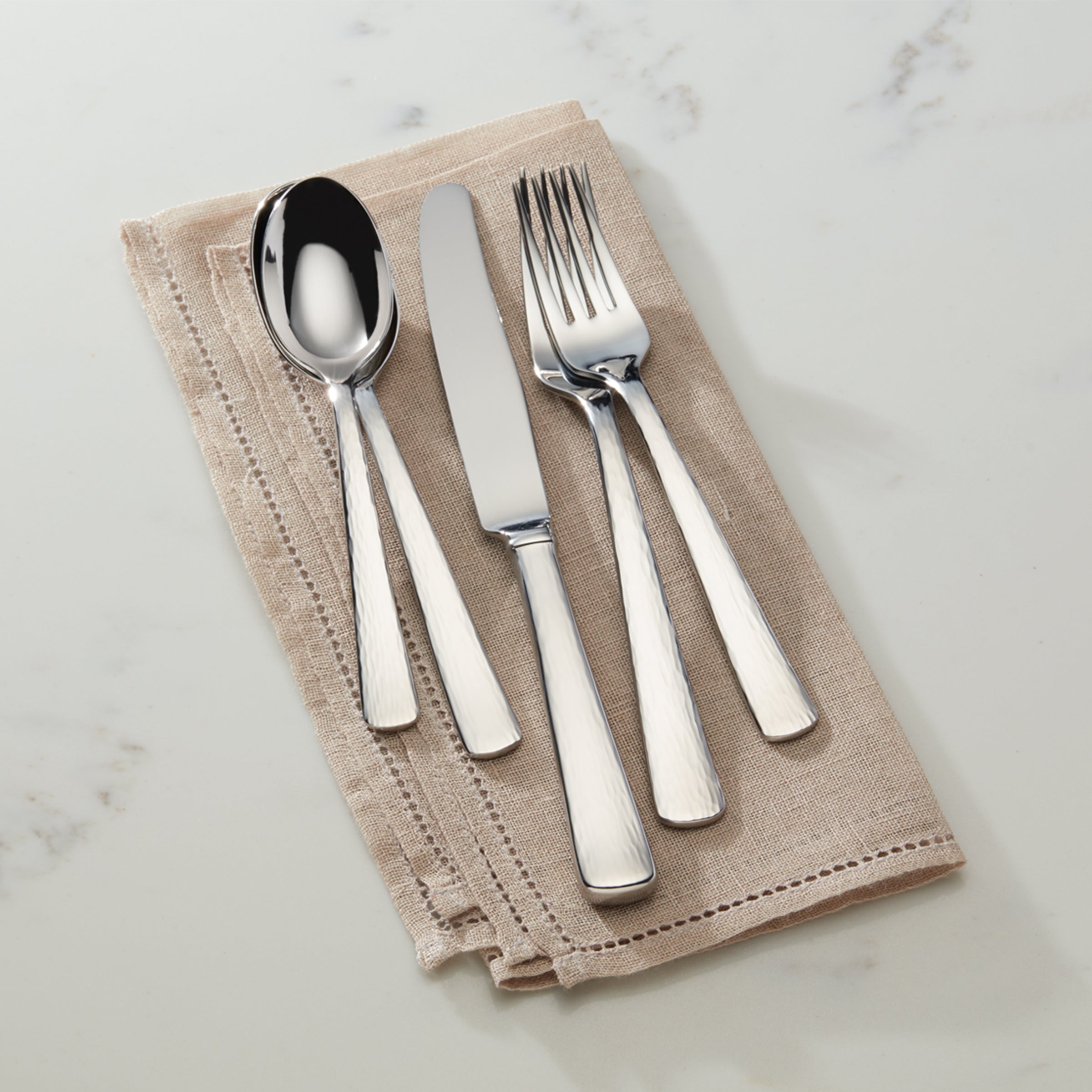 Silver Echo 5-Piece Place Setting - Image 2