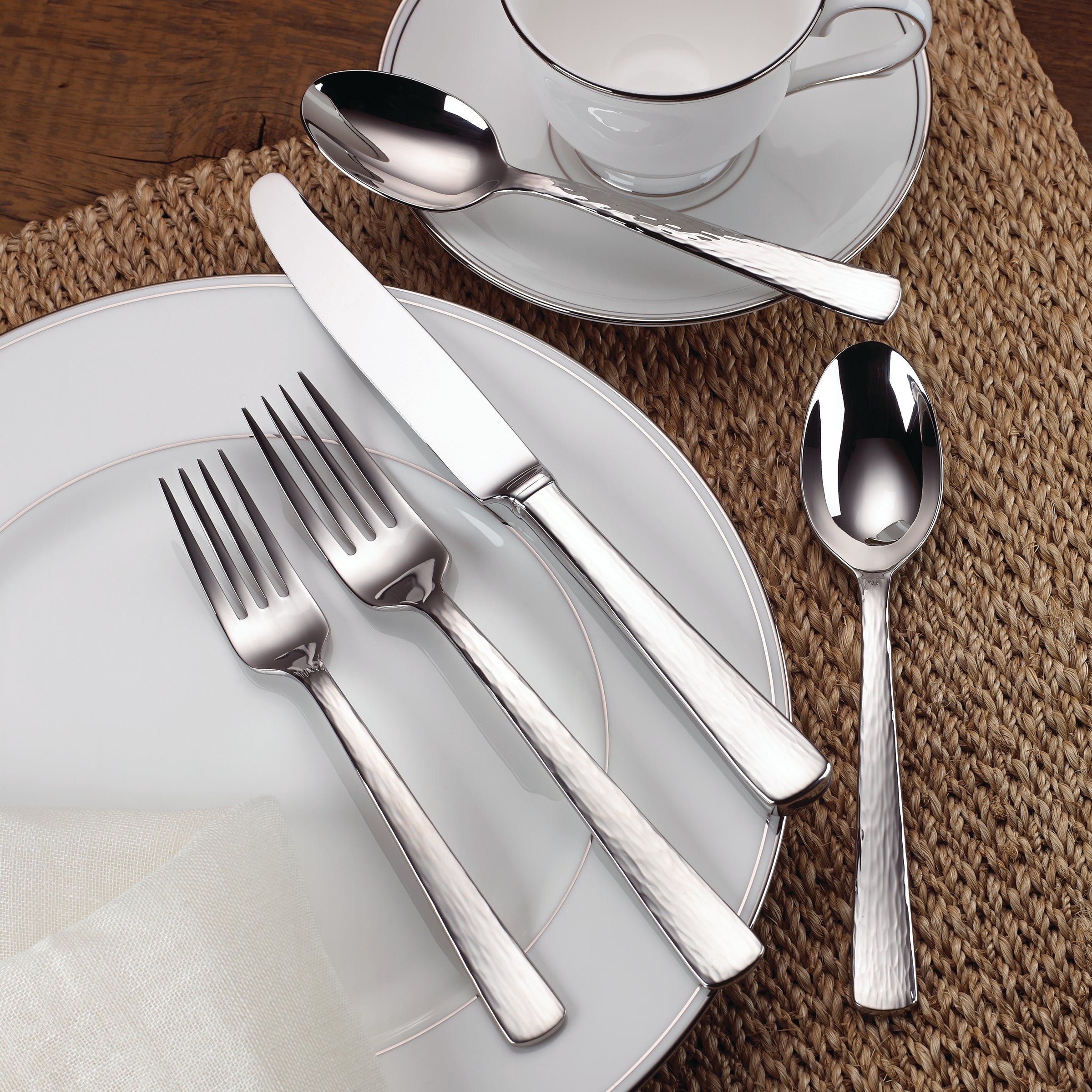 Silver Echo 5-Piece Place Setting - Image 4