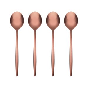 Gaze Copper Mirror Demitasse Spoons. Set of 4
