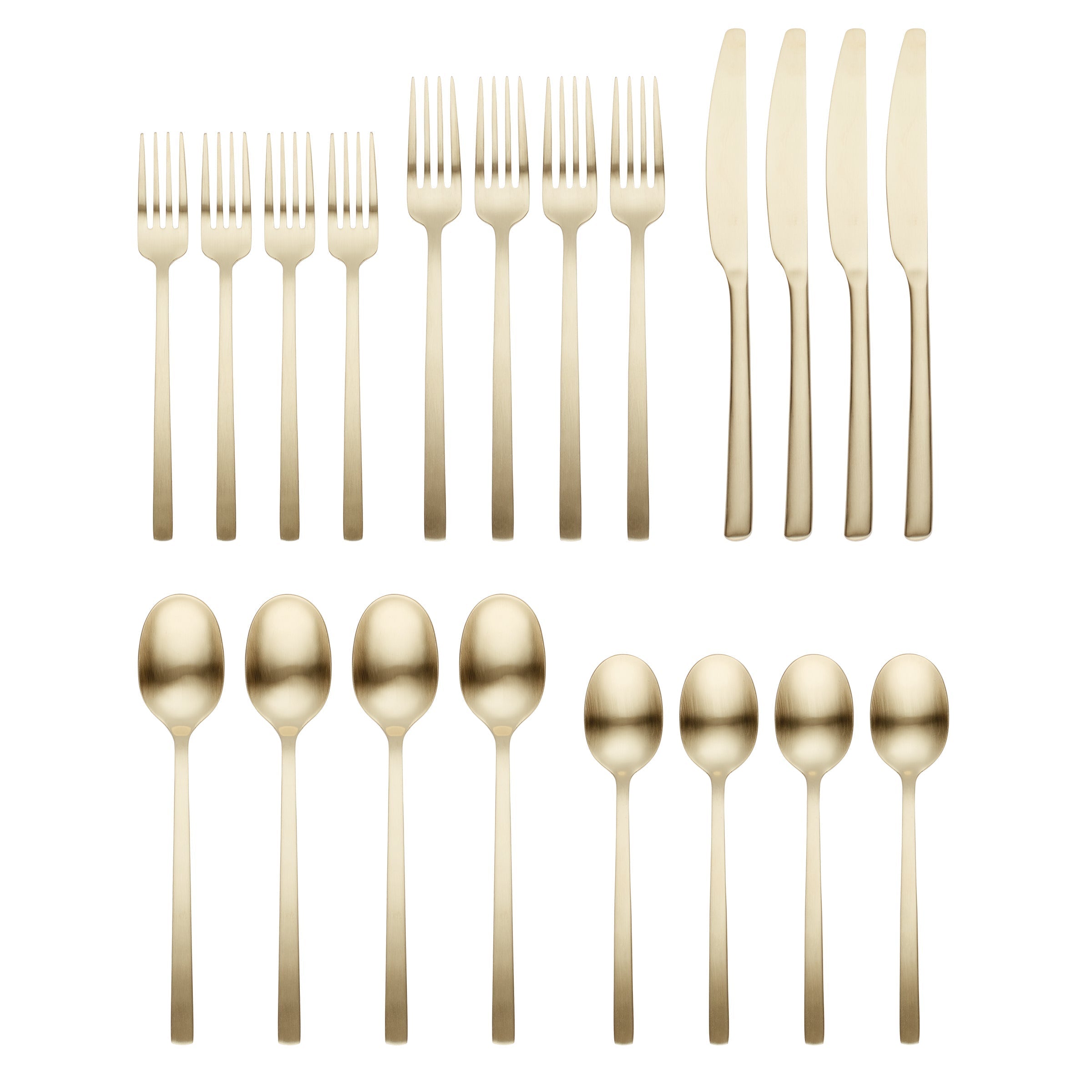 Beacon Champagne Satin 20-Piece Flatware Set - Image 2