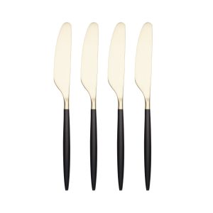 Gaze Black Champagne Satin Spreaders. Set of 4