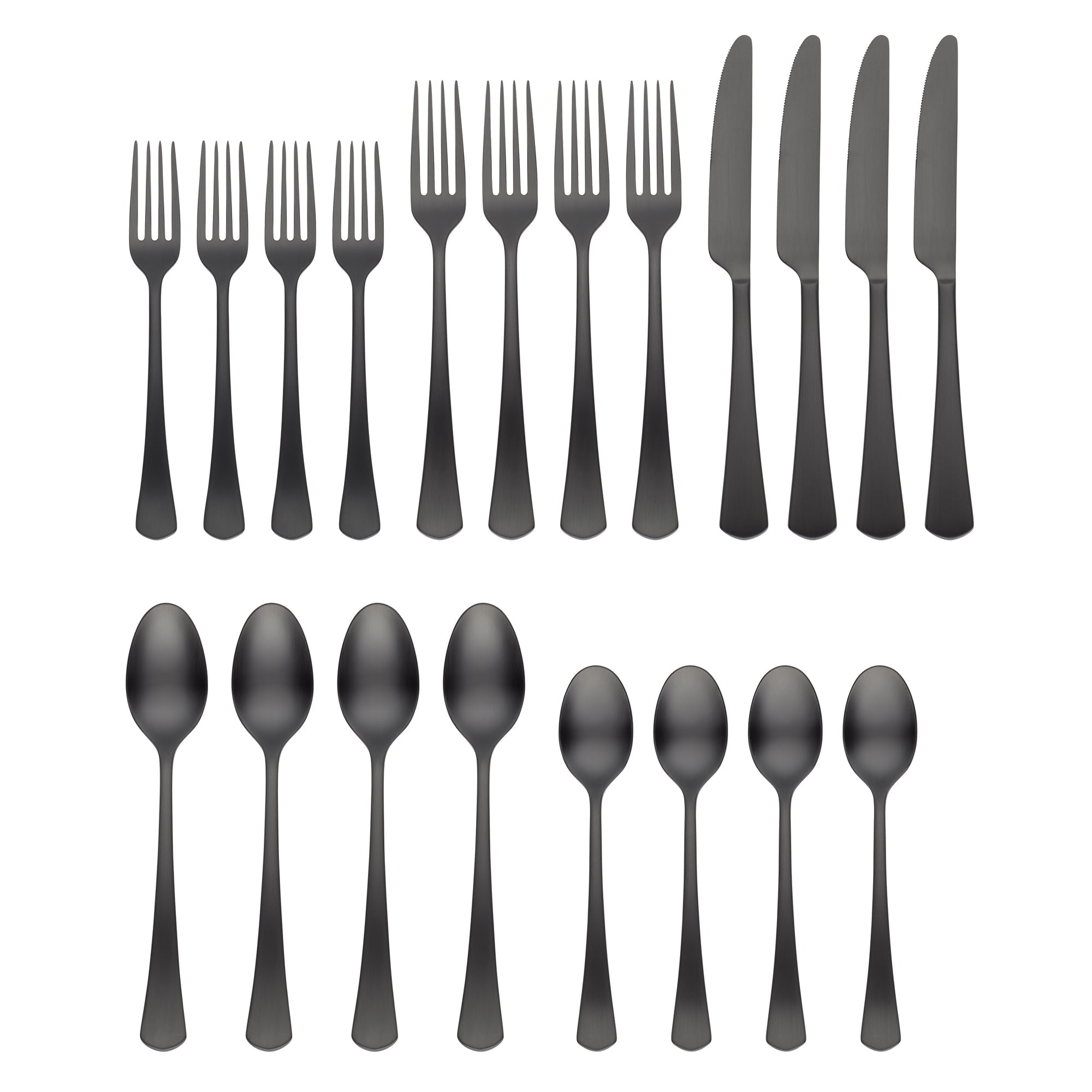 Morgan Black Satin 20-Piece Flatware Set - Image 2