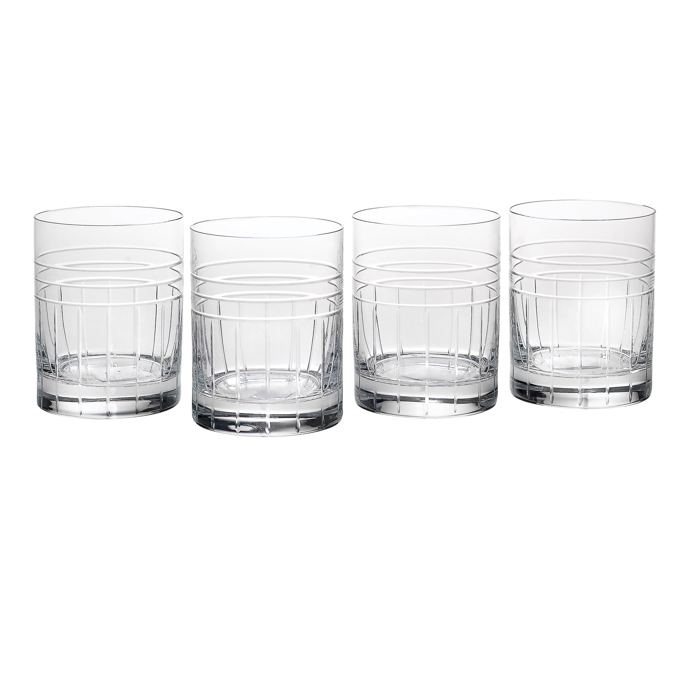 Tempo Crystal Double Old-Fashioned Glasses. Set of 4