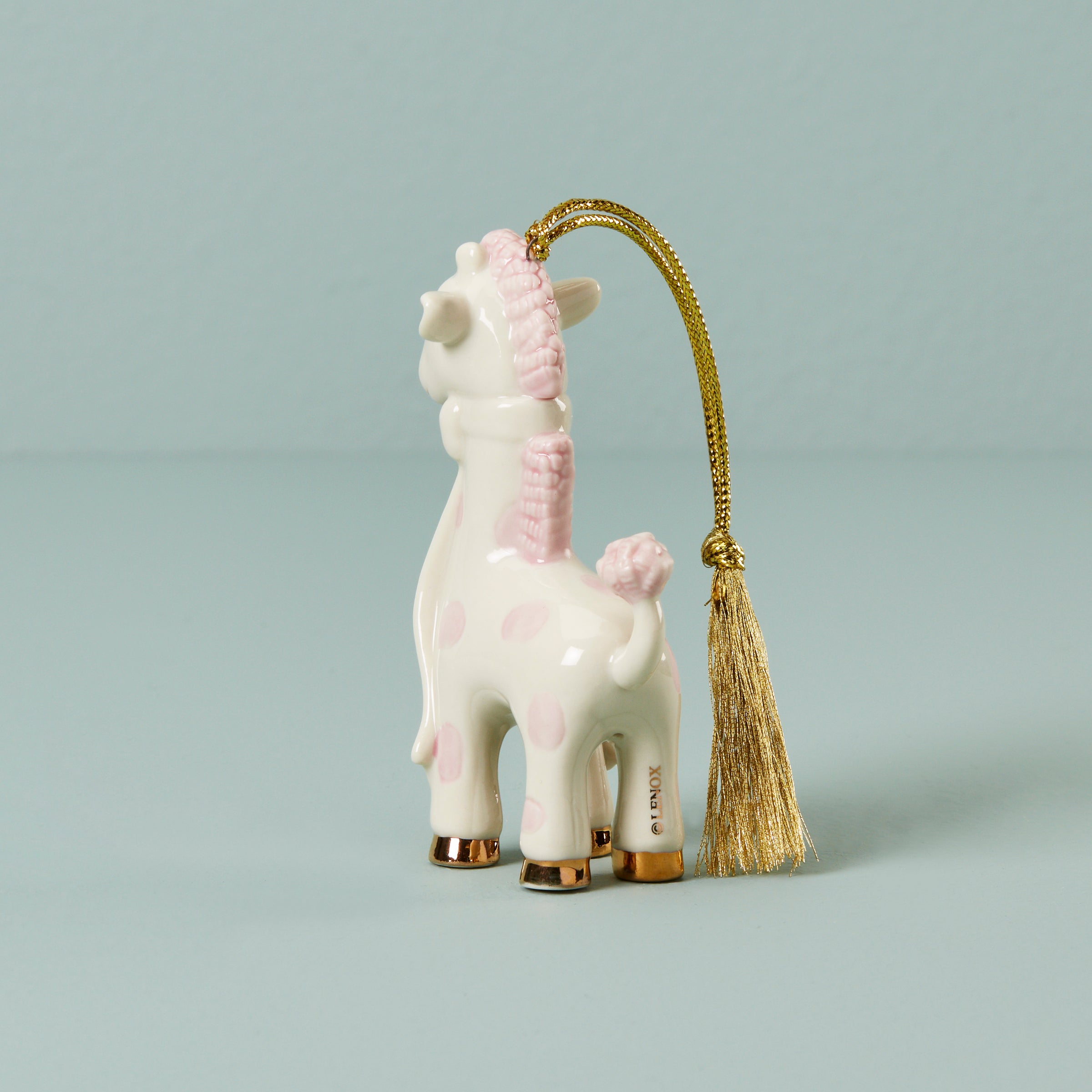Personalized Baby's Pink Giraffe Ornament - Image 2