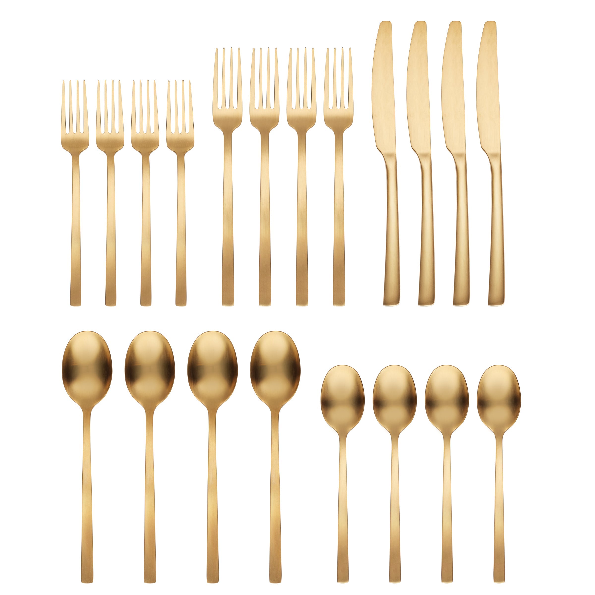 Beacon Gold Satin 20-Piece Flatware Set - Image 2