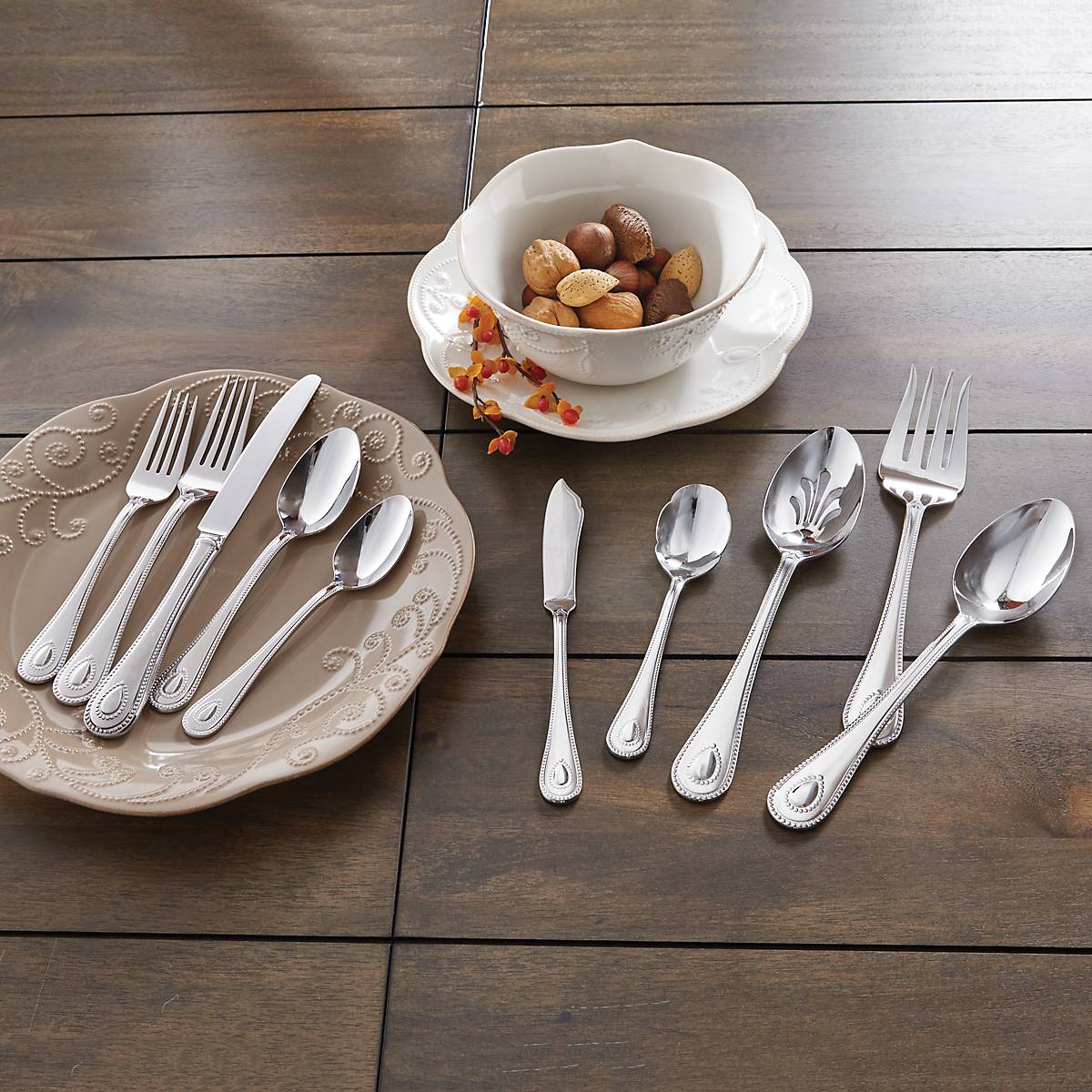 French Perle 65-Piece Flatware Set - Image 6
