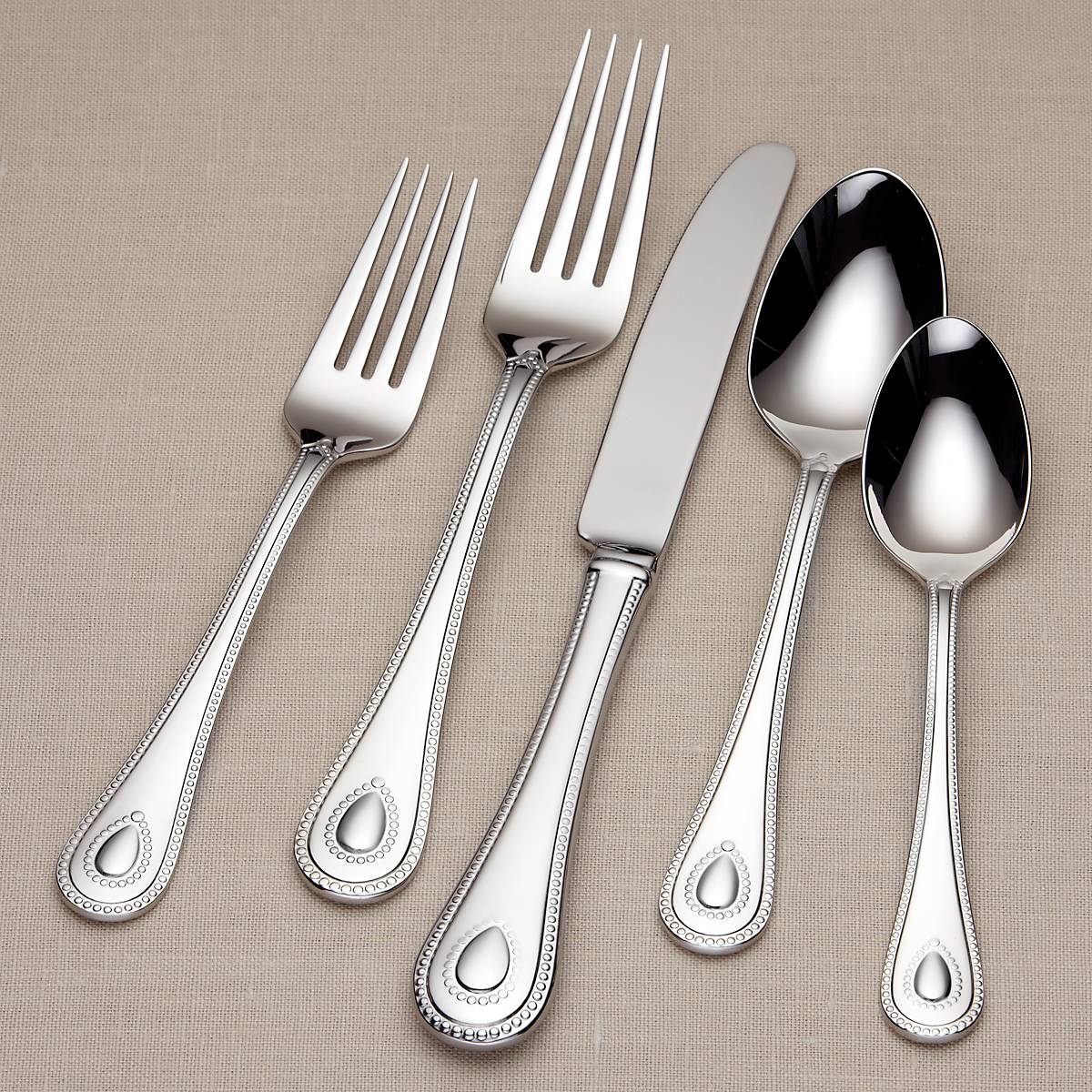French Perle 65-Piece Flatware Set - Image 7
