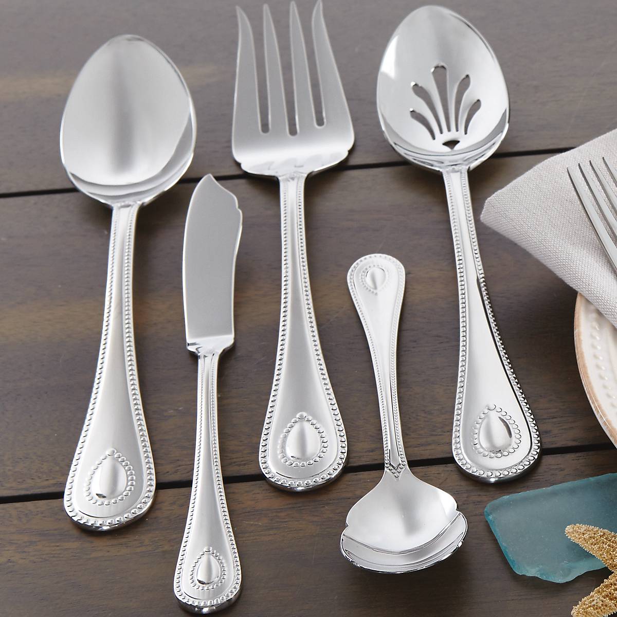 French Perle 65-Piece Flatware Set - Image 8