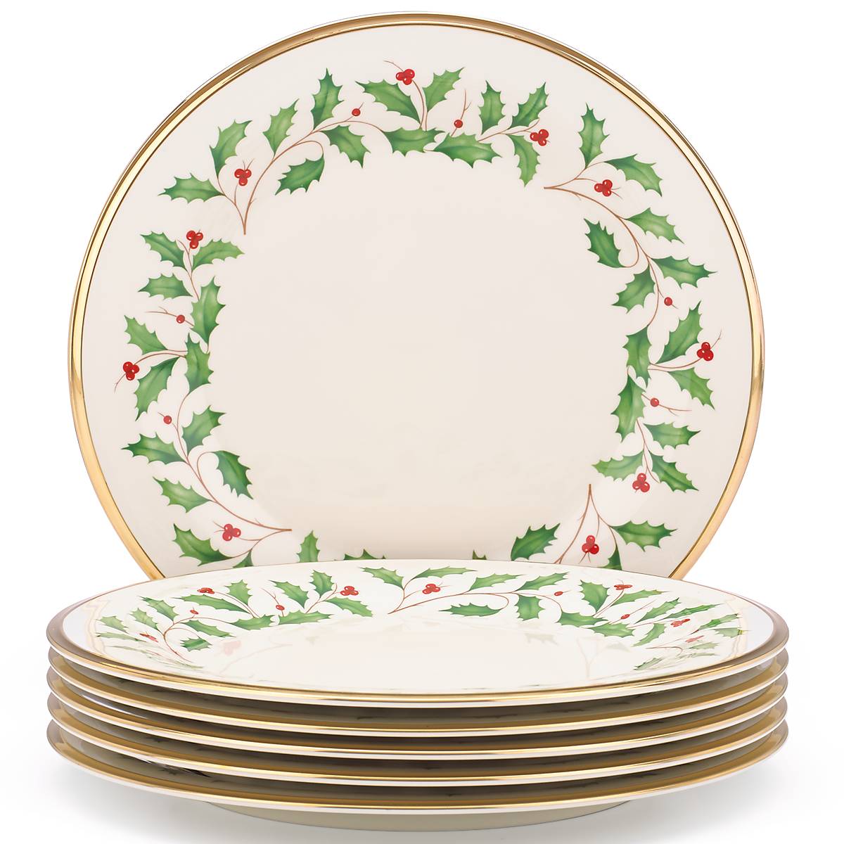 Holiday Dinner Plates. Set of 6 - Image 8