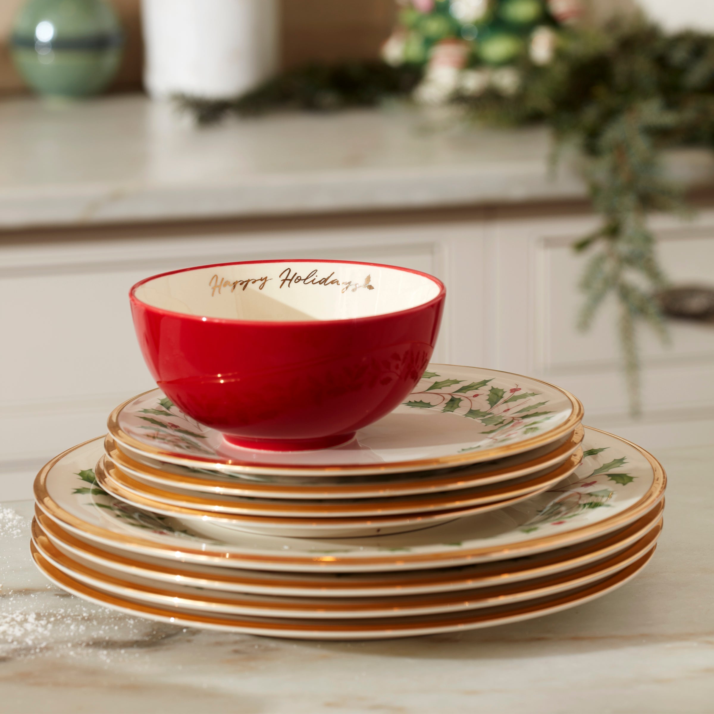 Holiday Dinner Plates. Set of 6 - Image 6