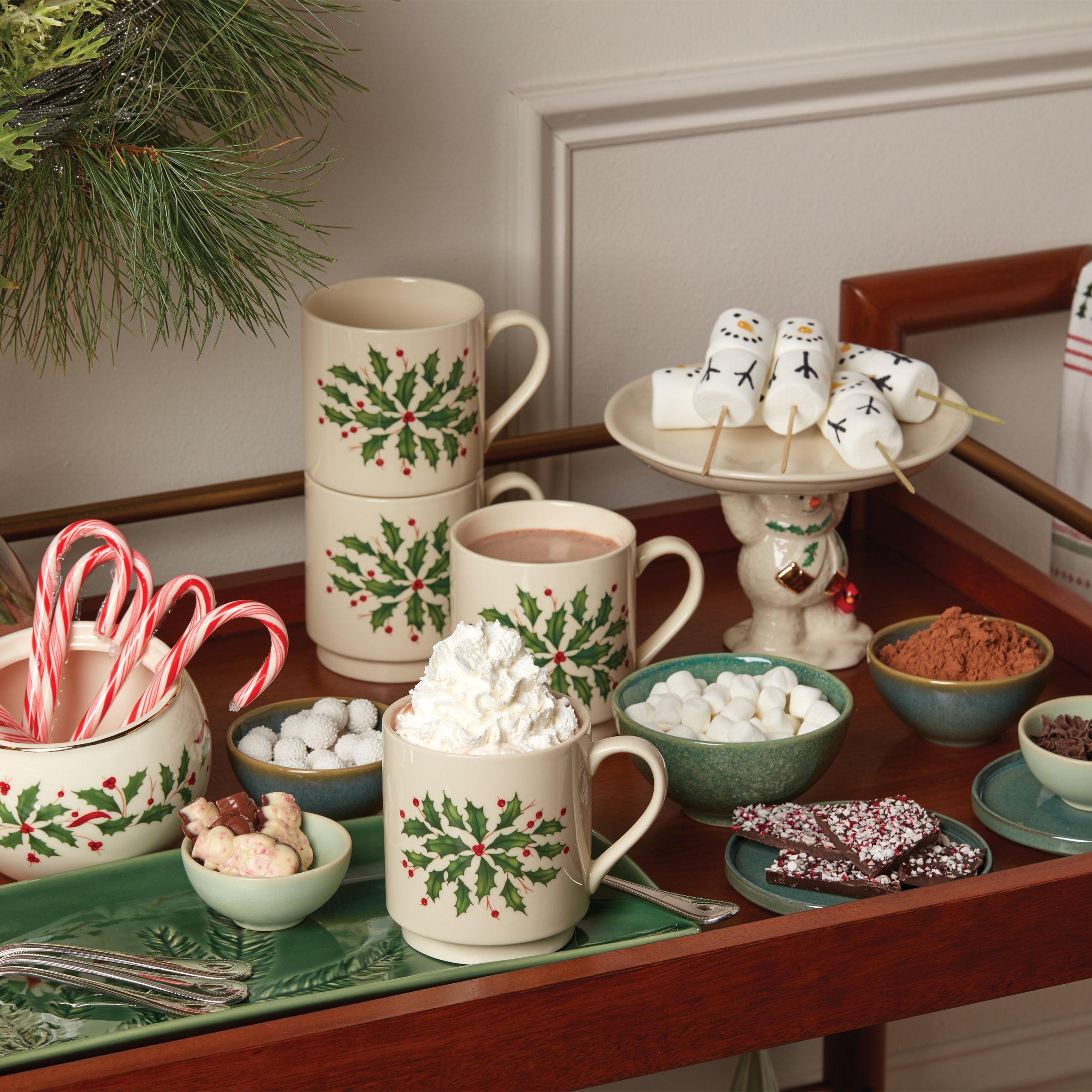 Holiday Stackable Mugs. Set of 4 - Image 2
