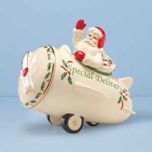 Holiday Santa Airplane Cookie Jar