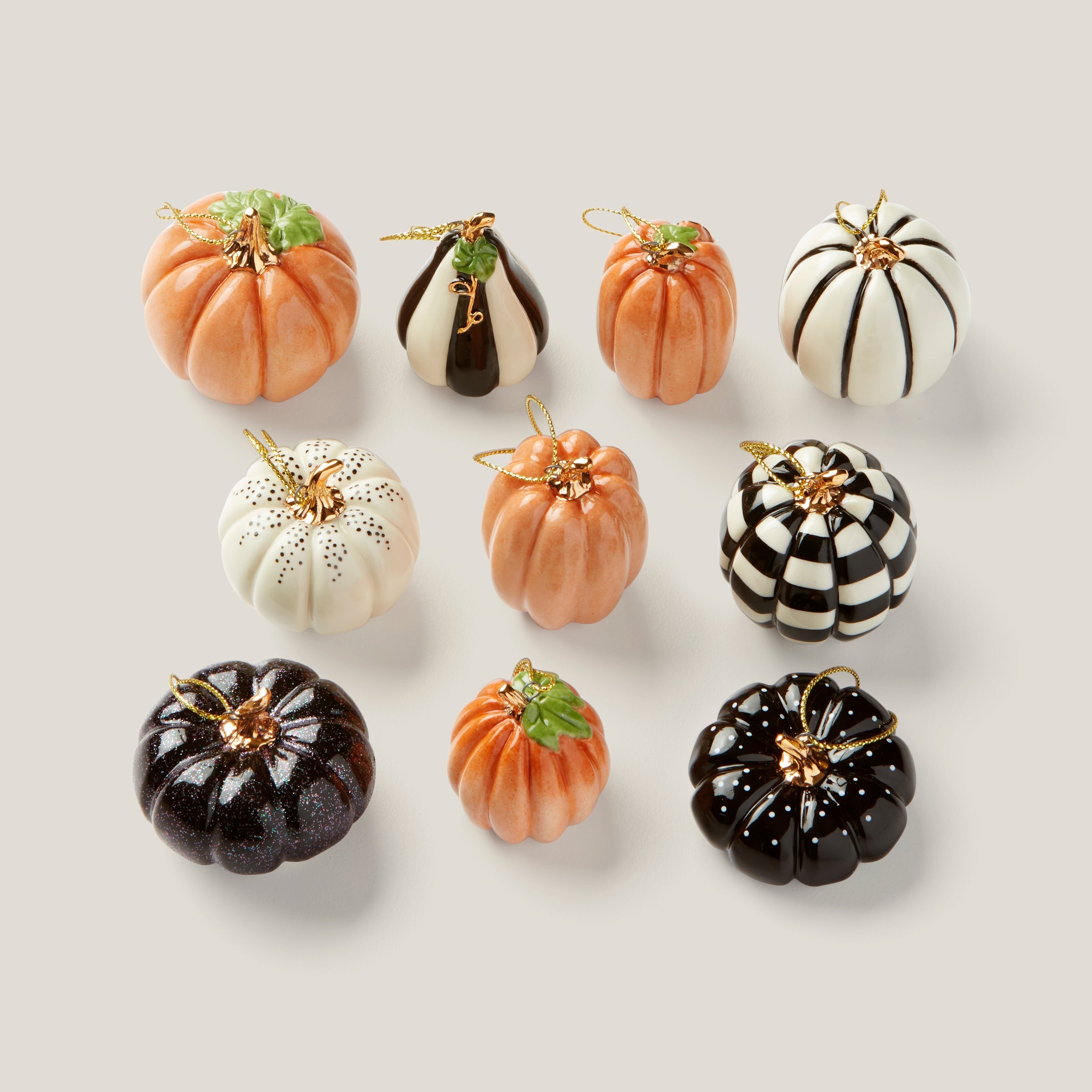 Pumpkin 10-Piece Mini Ornament Set