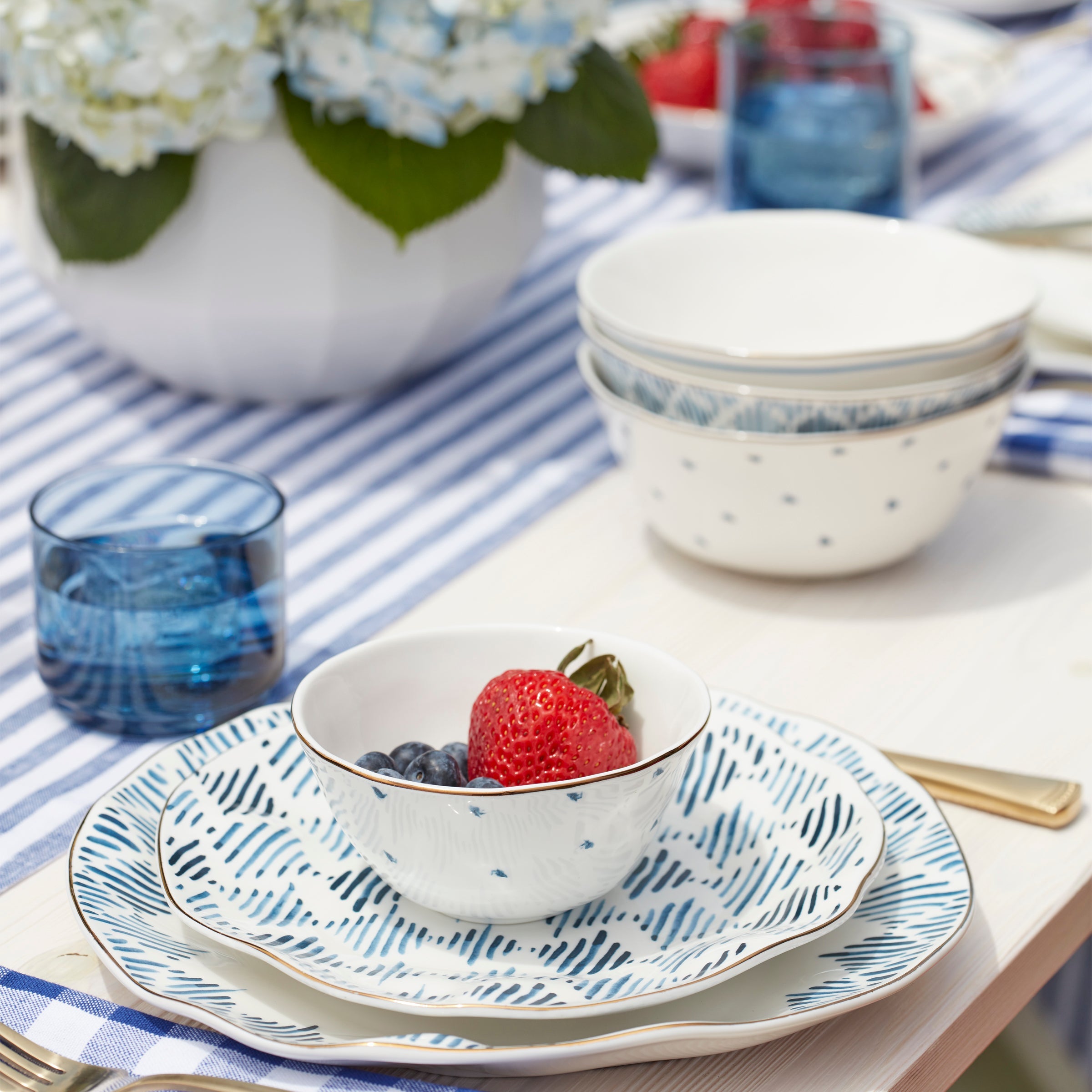 Blue Bay 12-Piece Dinnerware Set - Image 3