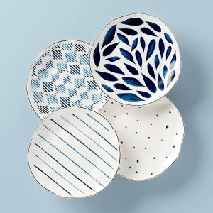 Blue Bay Dessert Plates. Set of 4