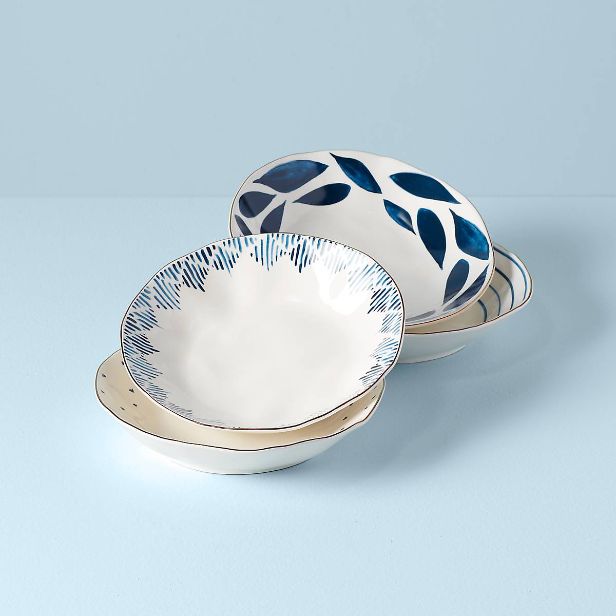 Blue Bay Pasta Bowls. Set of 4