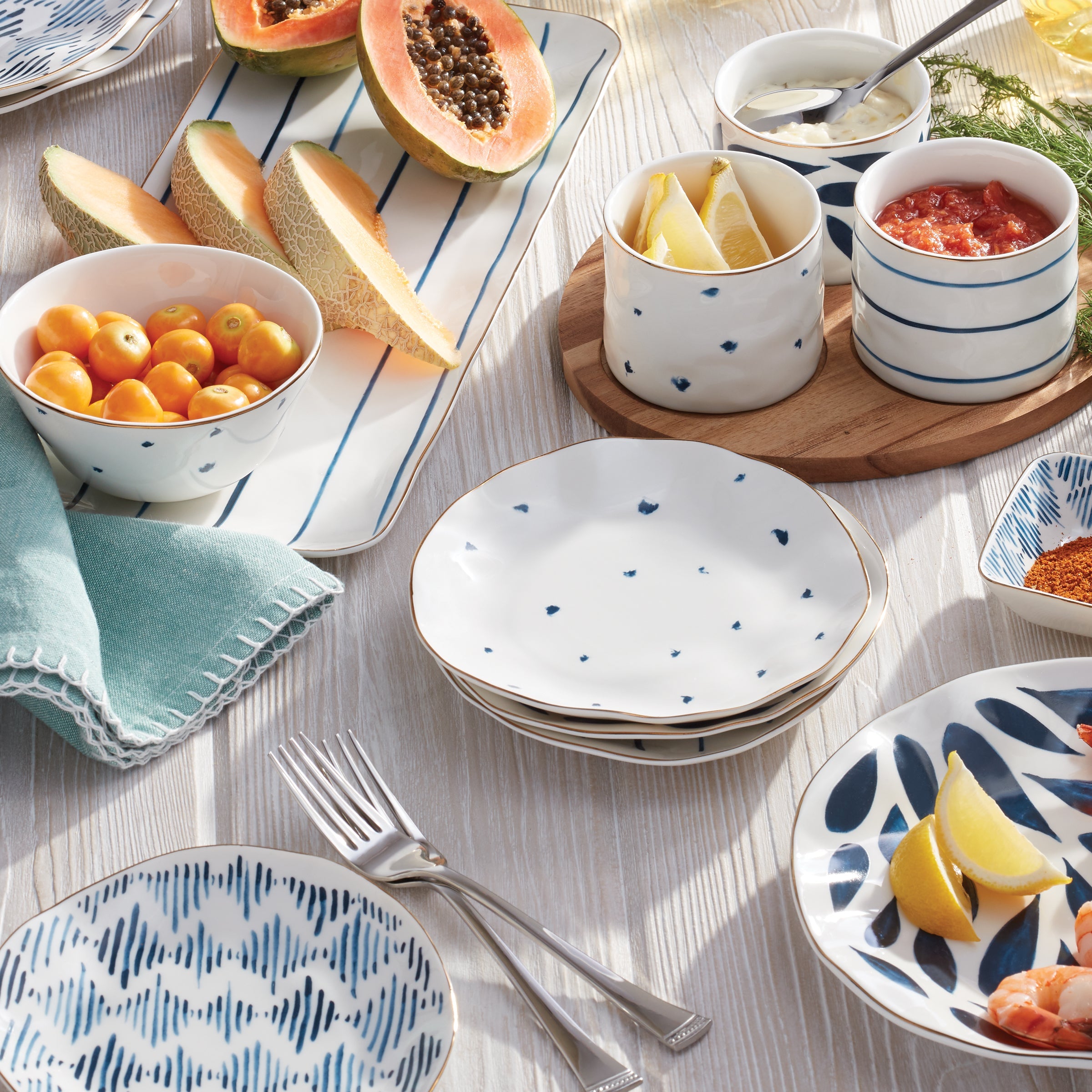 Blue Bay Tidbit Plates. Set of 4 - Image 5
