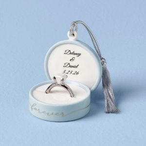 Personalized Together Forever Ring Box Ornament