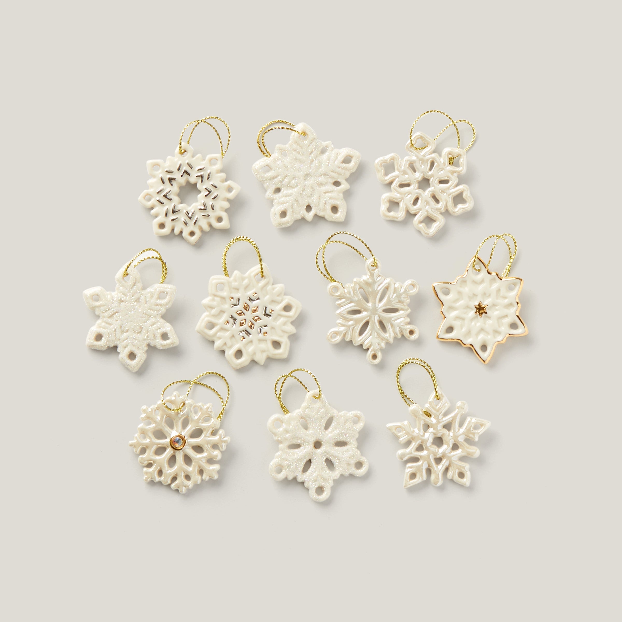 Snowflake 10-Piece Mini Ornament Set