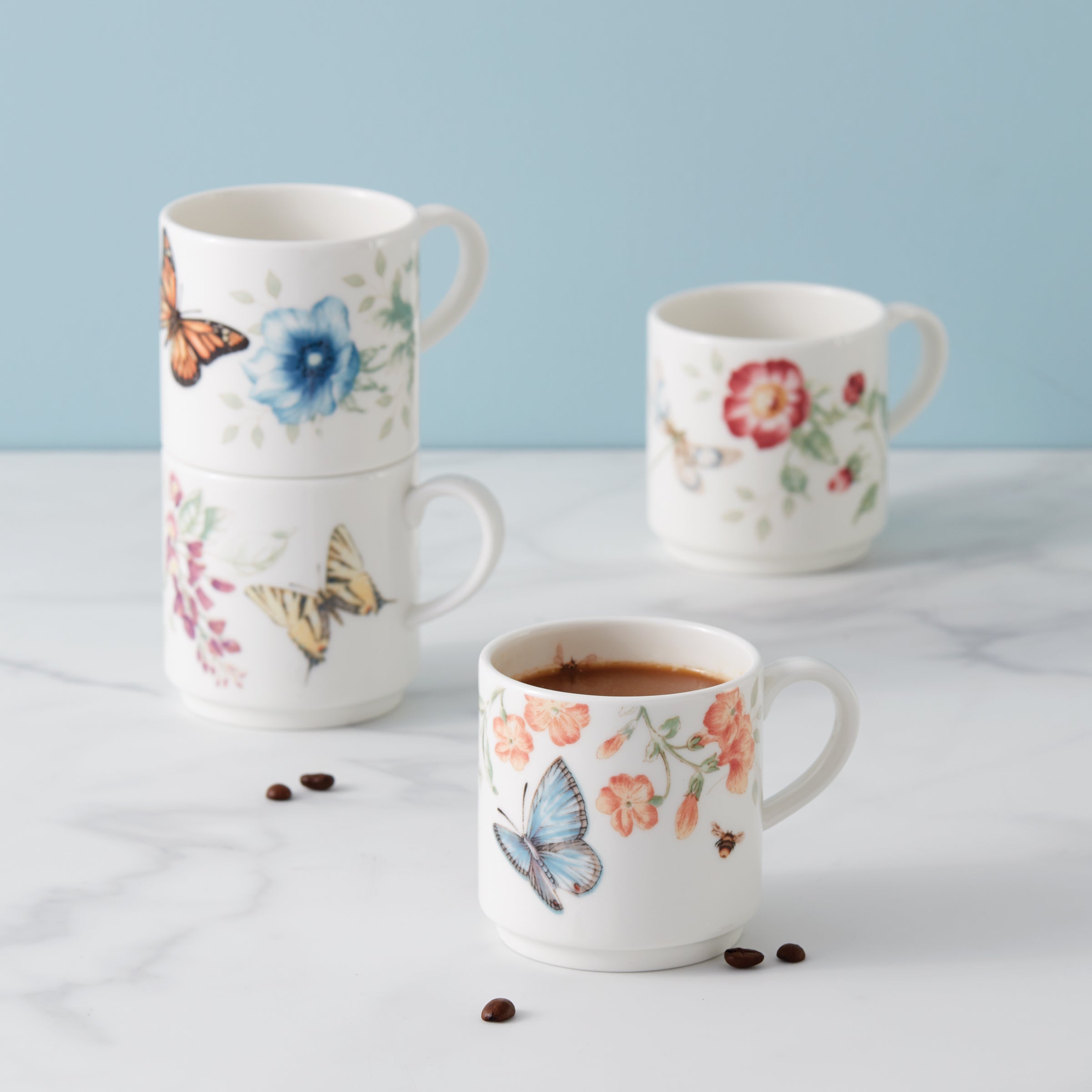 Butterfly Meadow 4-Piece Stacking Mug Set - Image 3