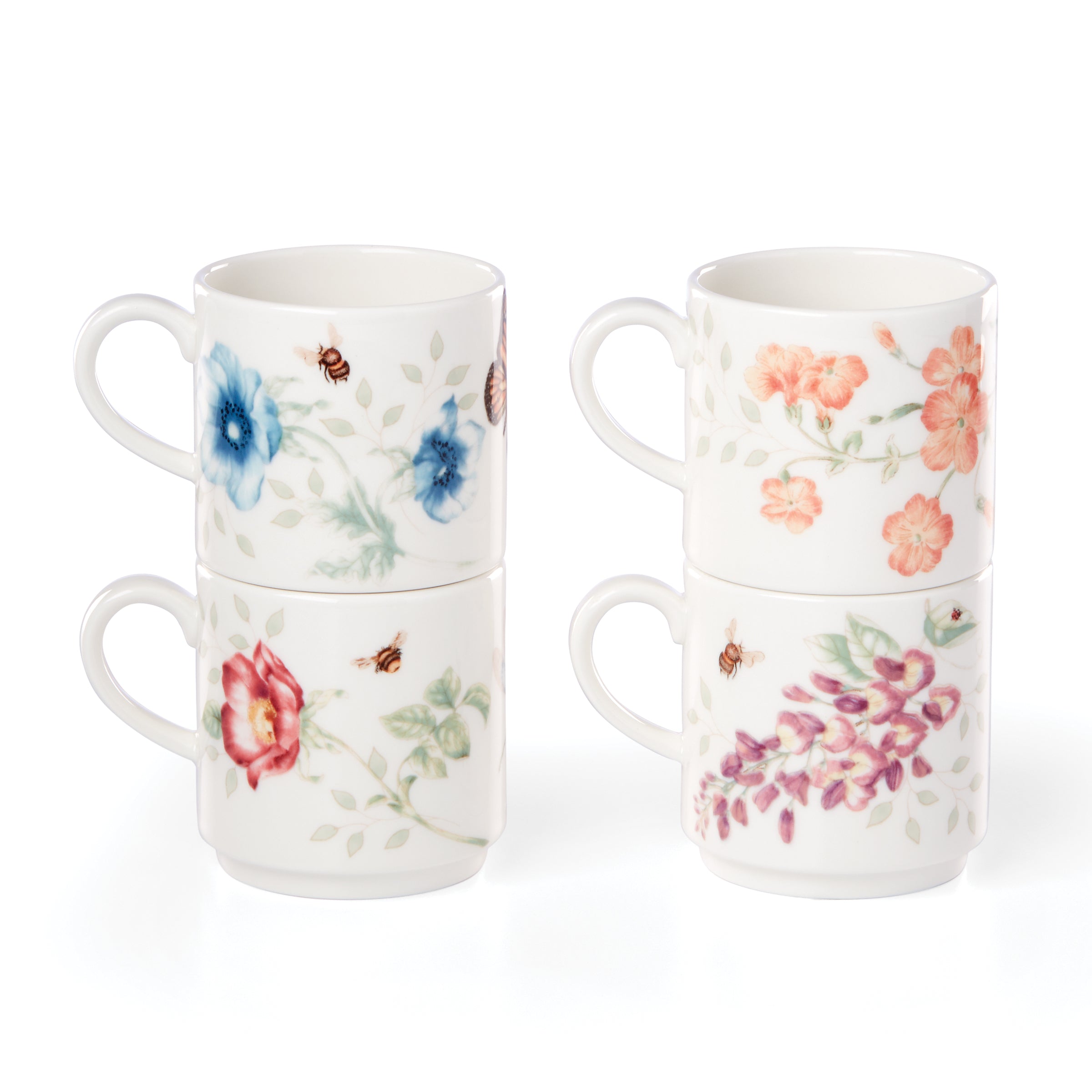 Butterfly Meadow 4-Piece Stacking Mug Set - Image 4
