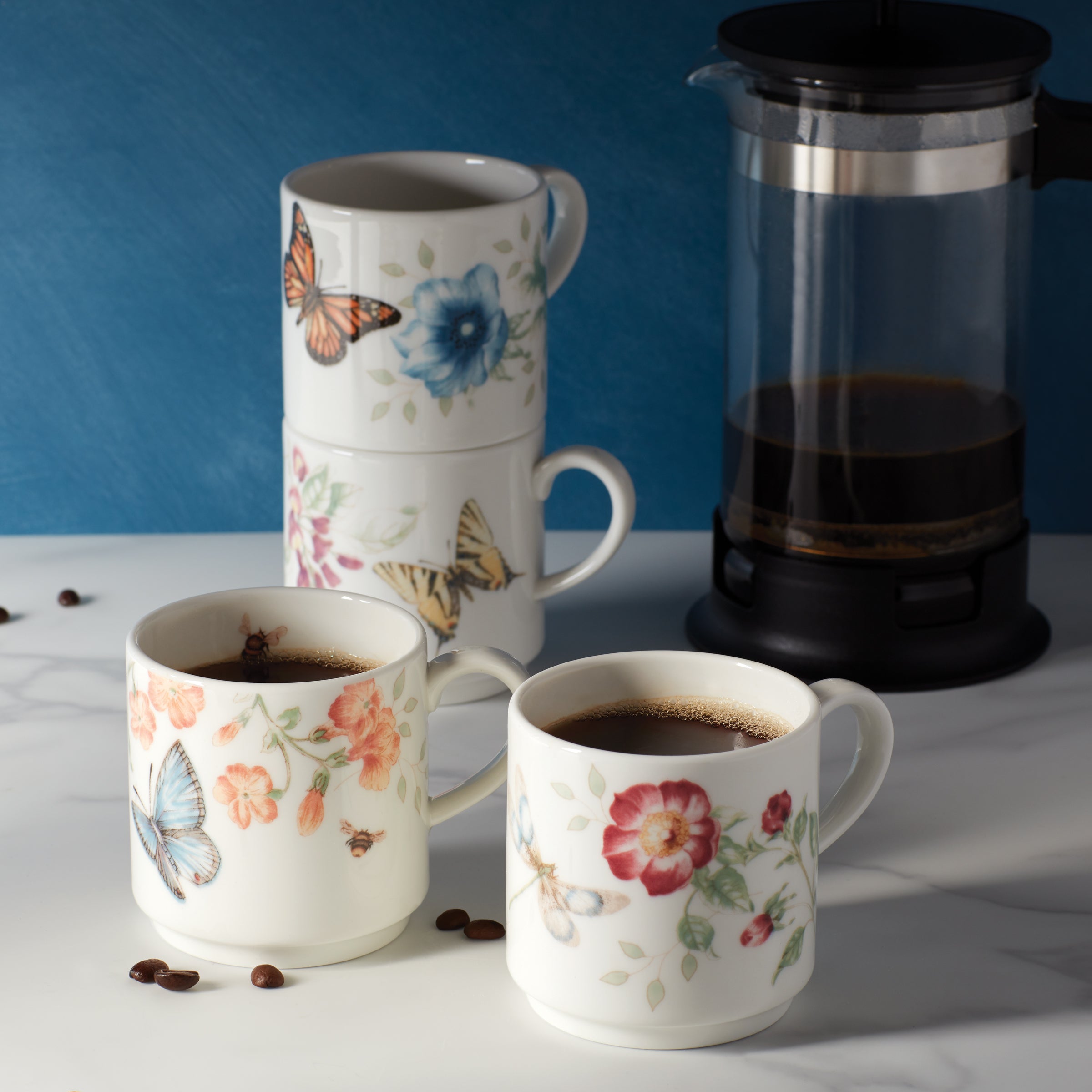 Butterfly Meadow 4-Piece Stacking Mug Set - Image 2