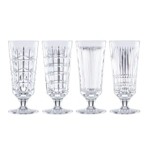 New Vintage Crystal Iced Beverage Glasses. Set of 4