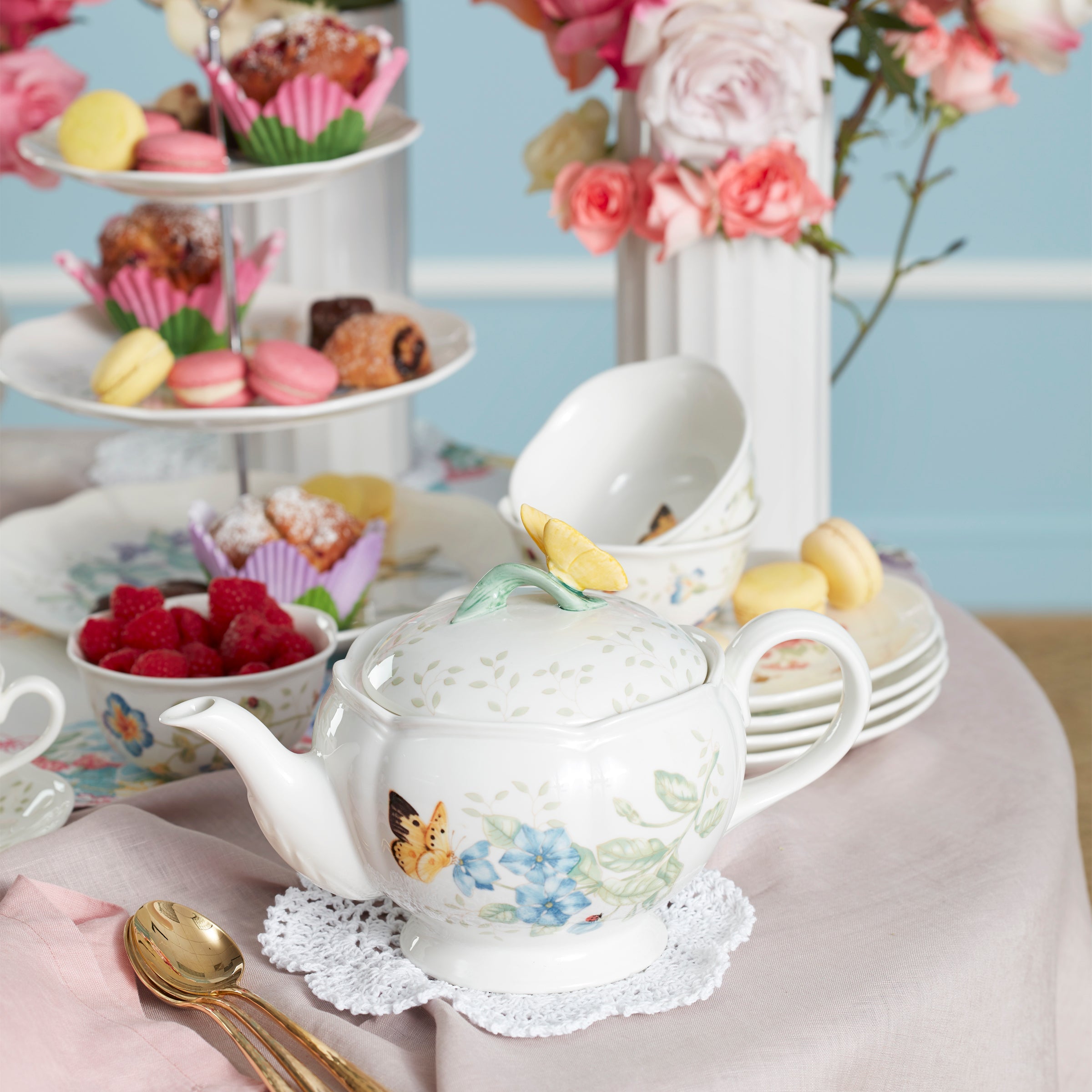 Butterfly Meadow 9-Piece Tea Set - Image 2