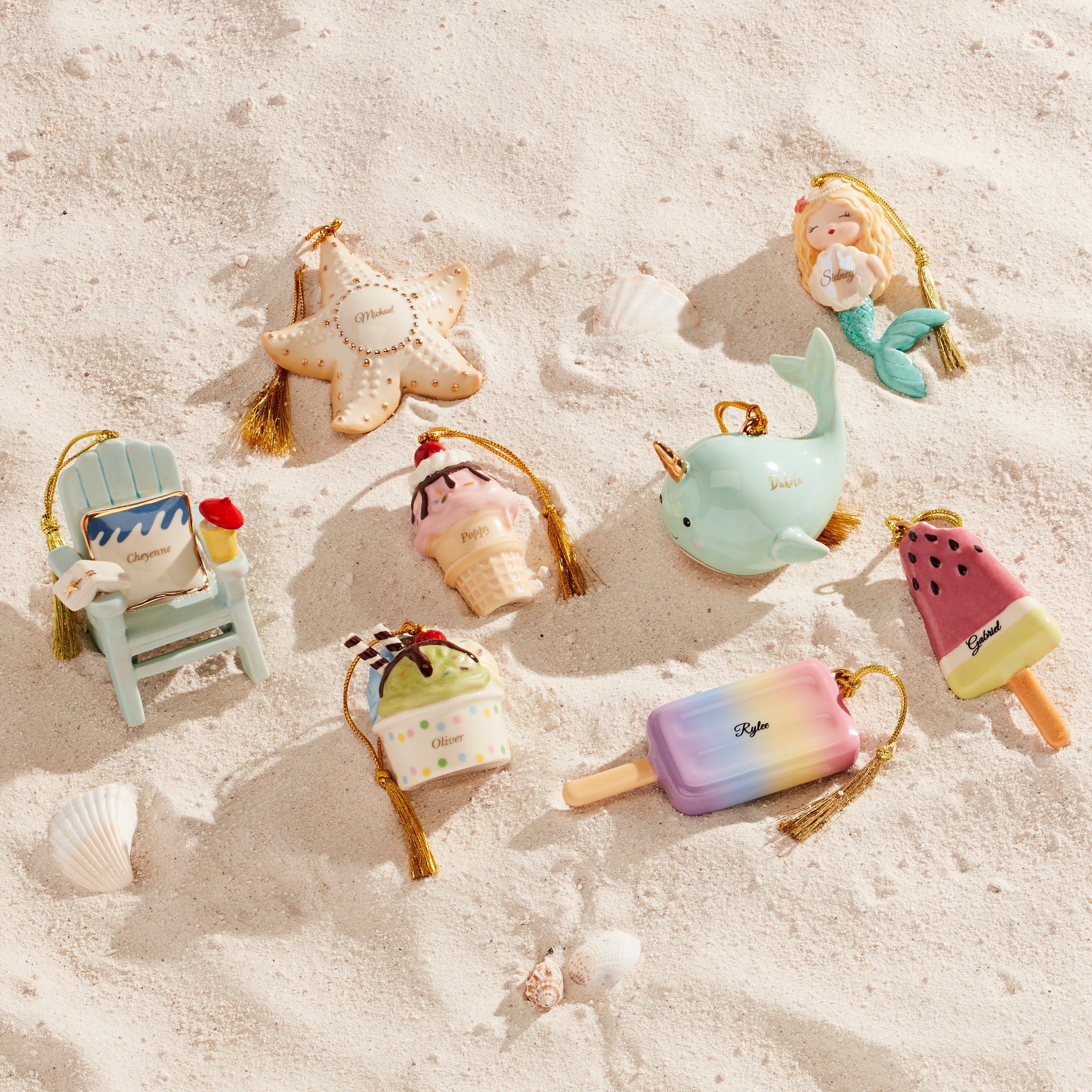 Personalized Beach Chair Ornament - Image 7