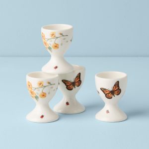 Butterfly Meadow Footed Egg Cups. Set Of 4