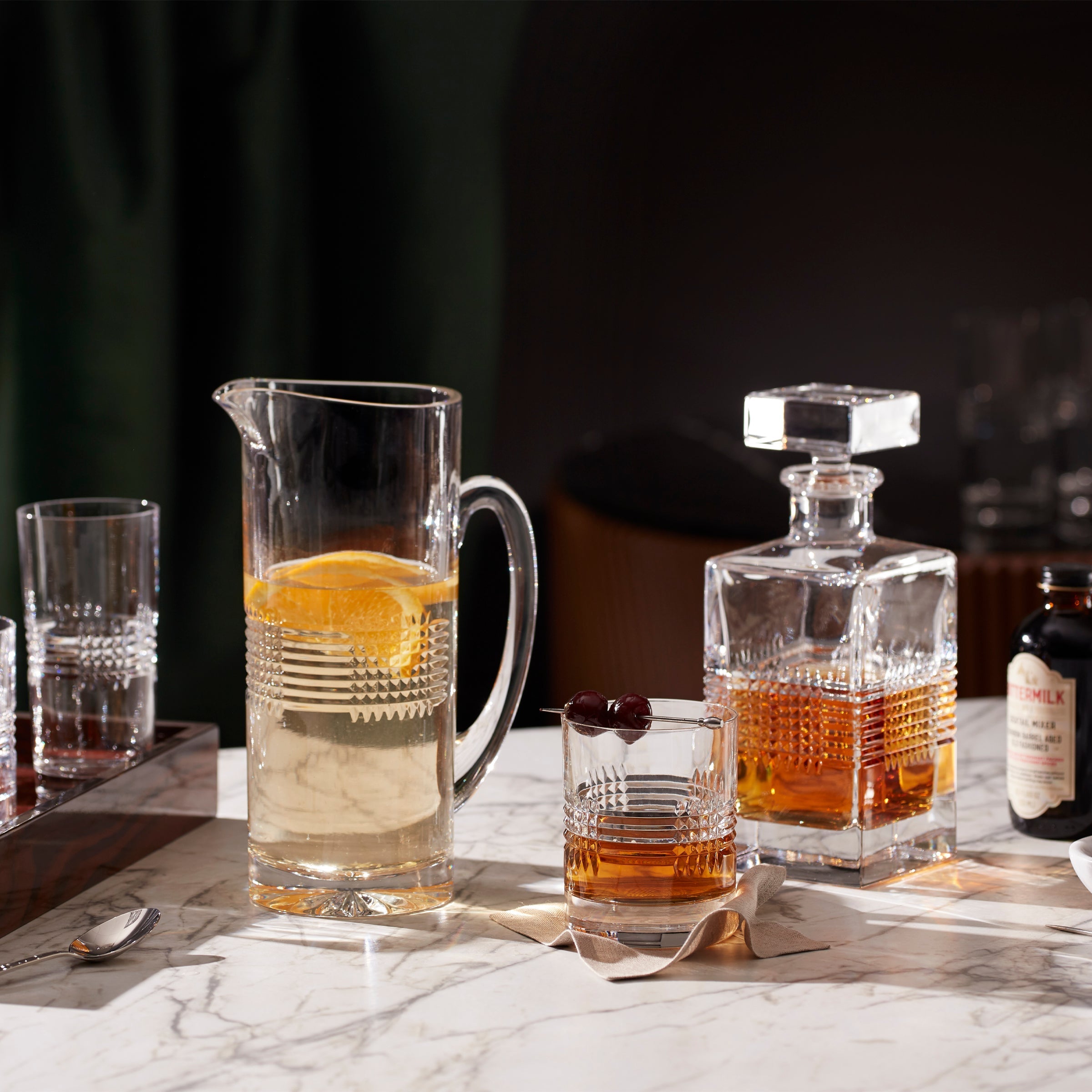 Sloane Crystal Double Old-Fashioned Glasses. Set of 4 - Image 3