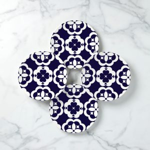 Elegant Geo Accent Plates. Set of 4