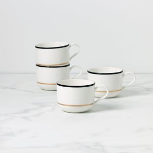 Make It Pop Black & White Mugs. Set of 4