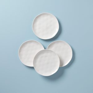 Bay Colors White Accent Plates. Set of 4
