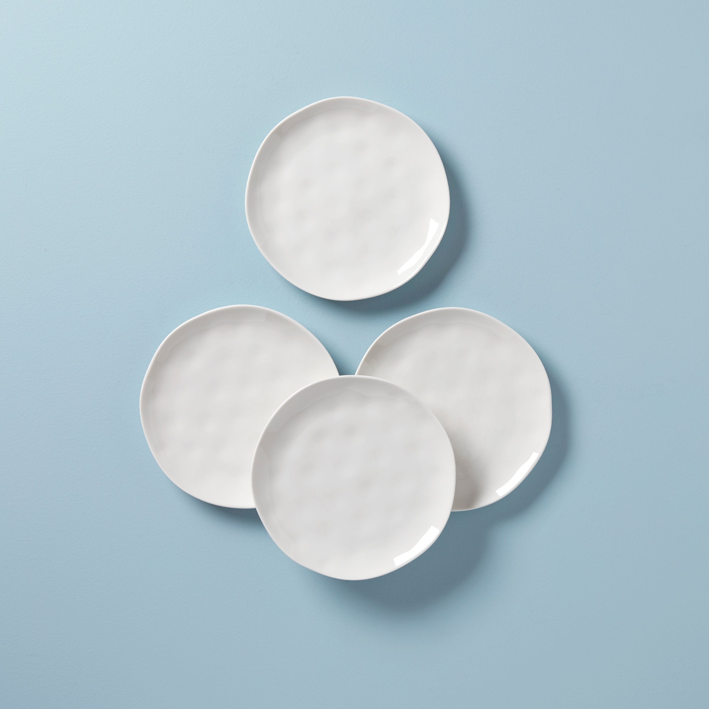 Bay Colors White Accent Plates. Set of 4