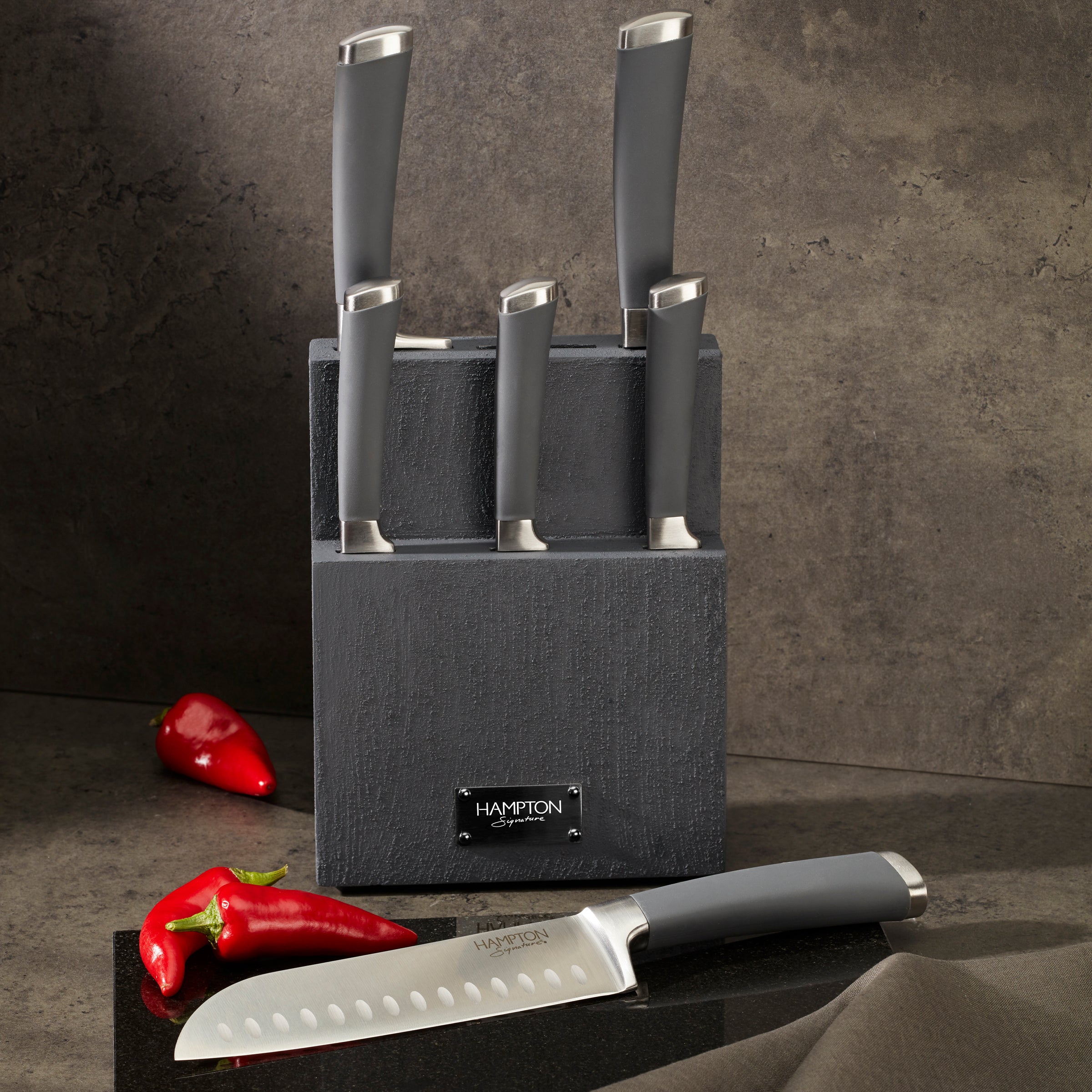 Beton 7-Piece Cutlery Block Set - Image 3