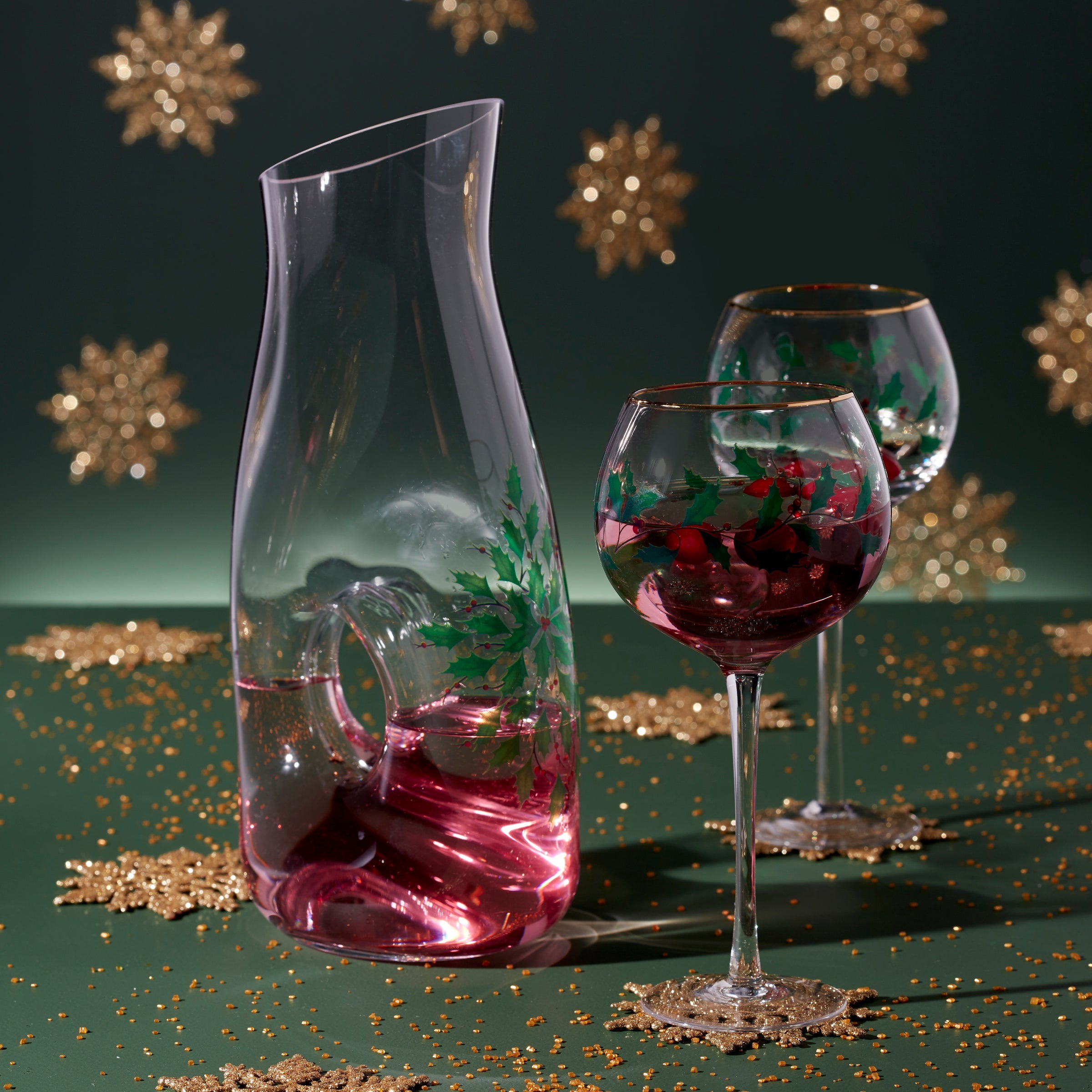 Holiday 3-Piece Decanter & Wine Glass Set - Image 5