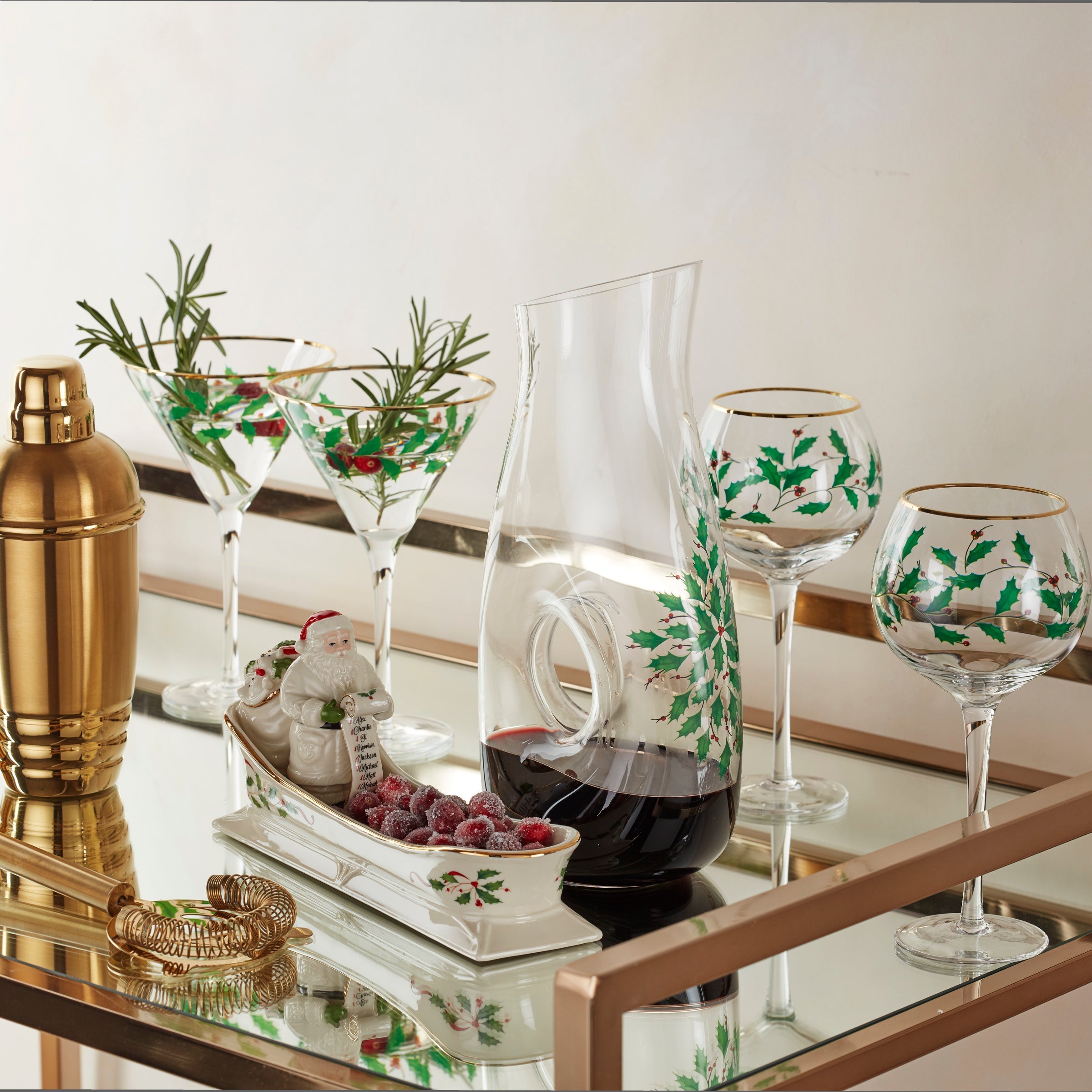 Holiday 3-Piece Decanter & Wine Glass Set - Image 3