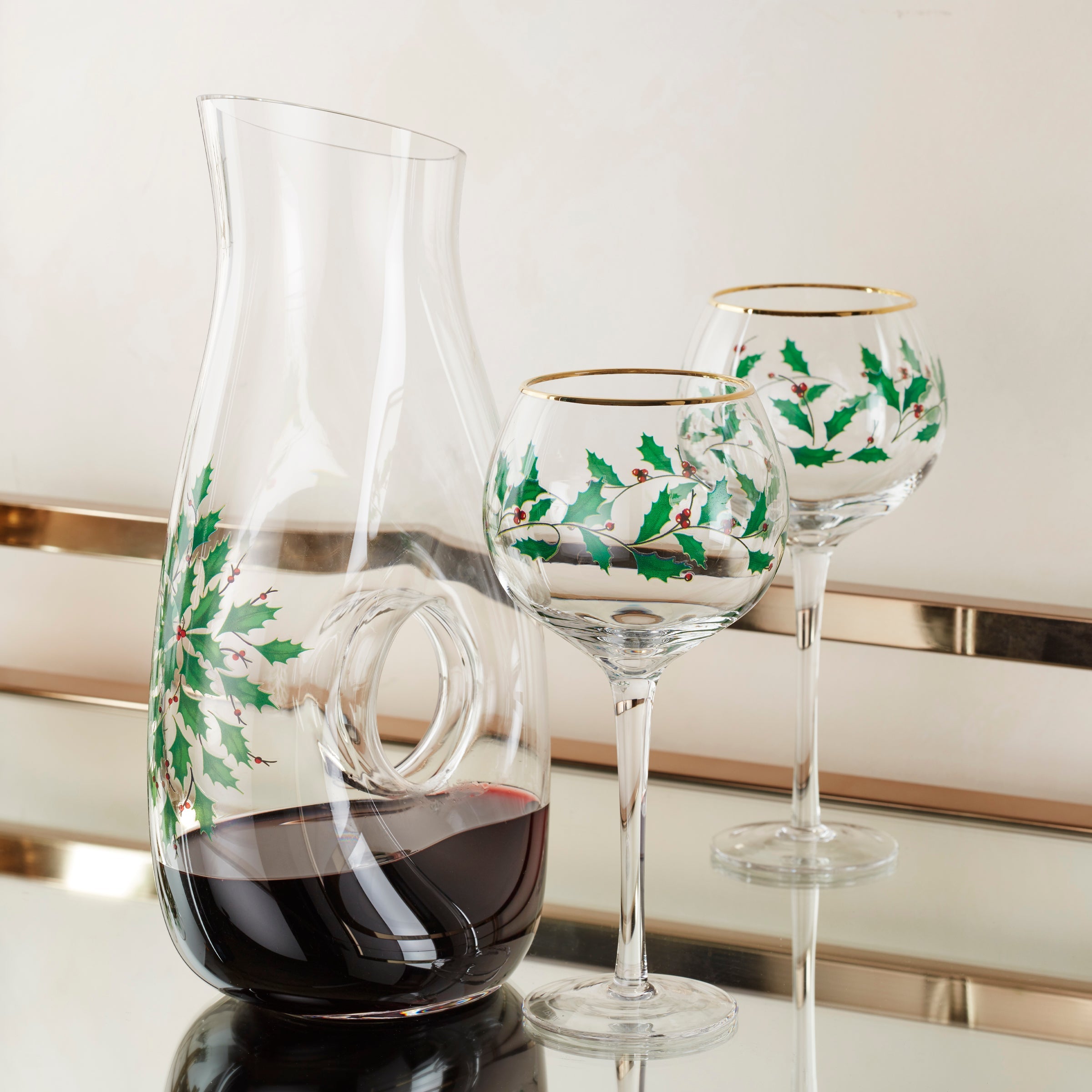 Holiday 3-Piece Decanter & Wine Glass Set - Image 4