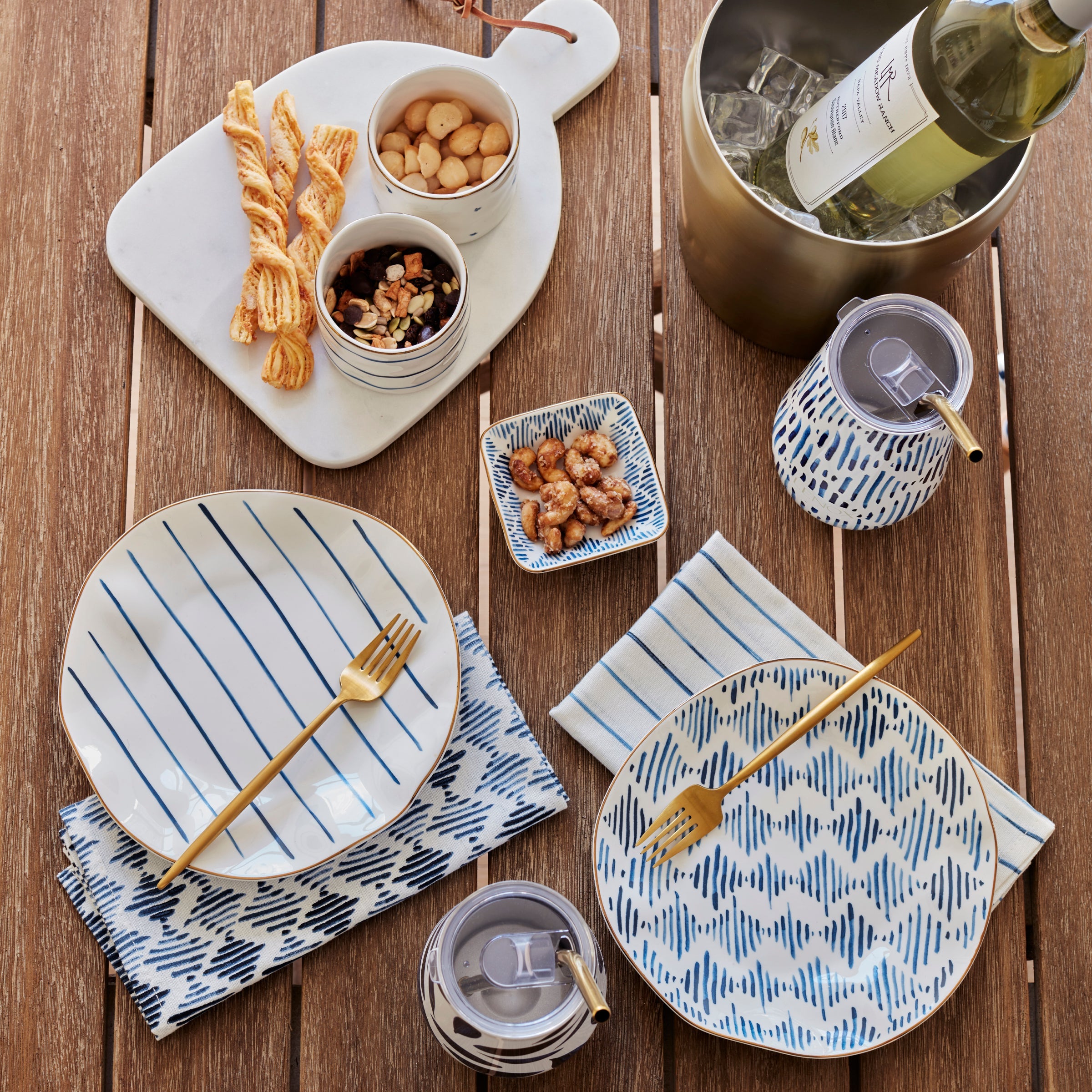 Blue Bay Melamine Assorted Accent Plates. Set of 4 - Image 2