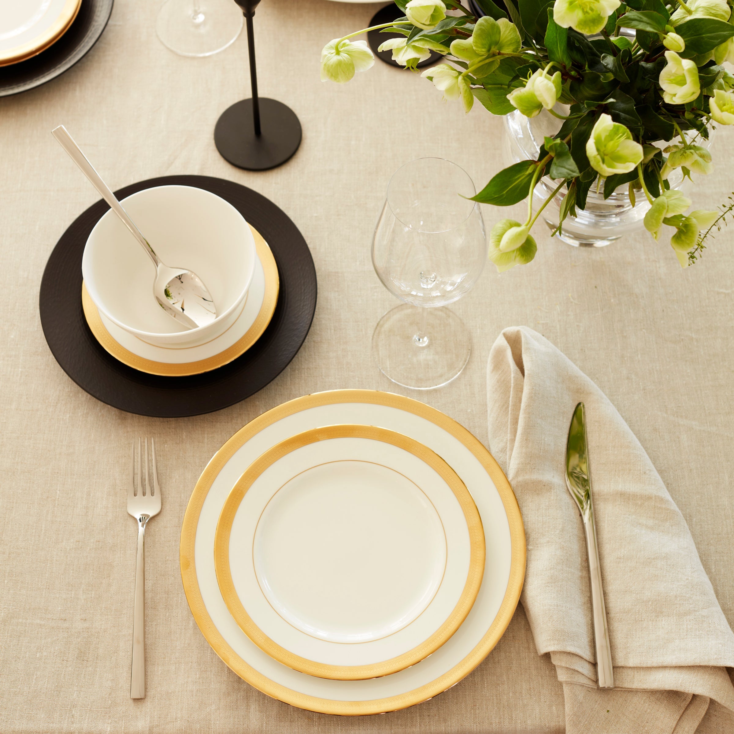 LX Collective White 12-Piece Dinnerware Set - Image 3