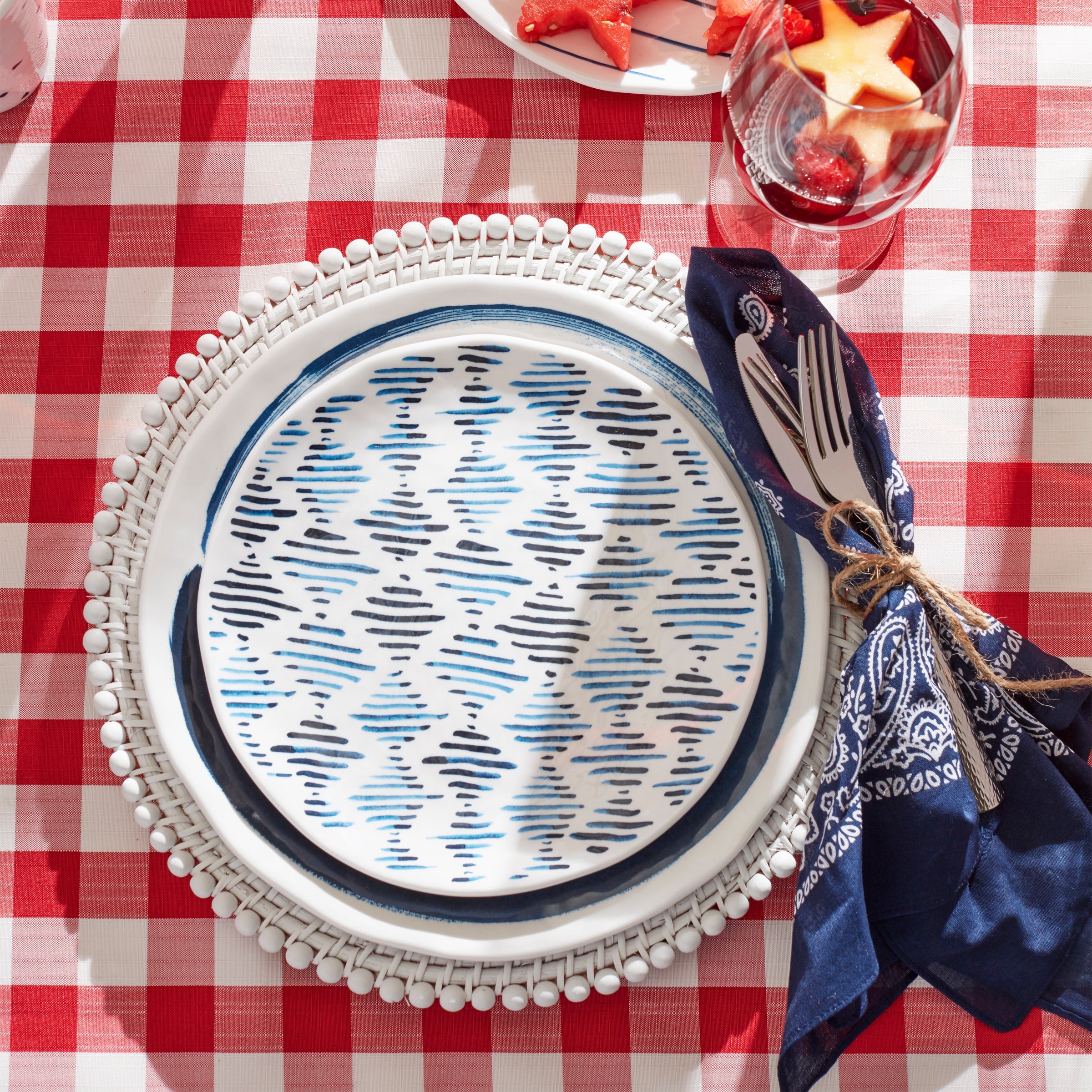 Blue Bay Melamine Assorted Accent Plates. Set of 4 - Image 3