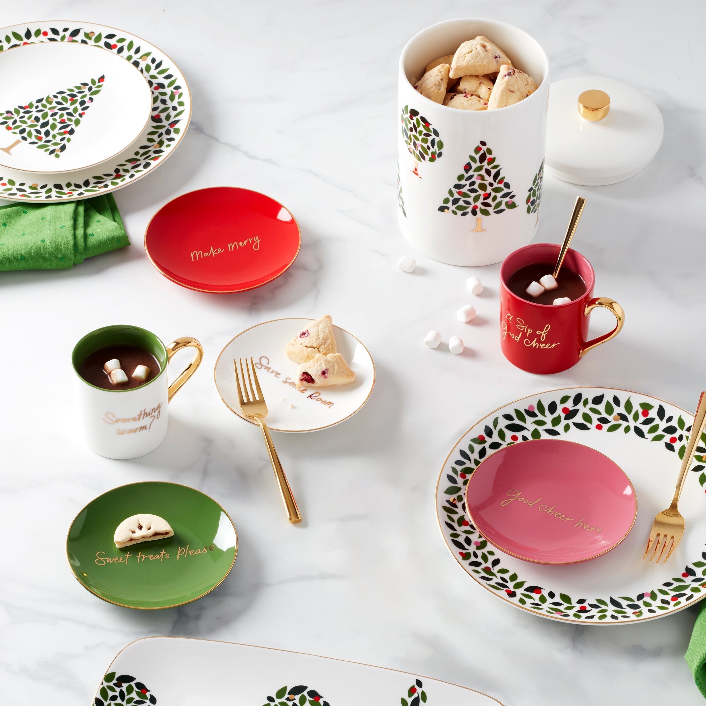 Evergreen Dinner Plates. Set of 4 - Image 3