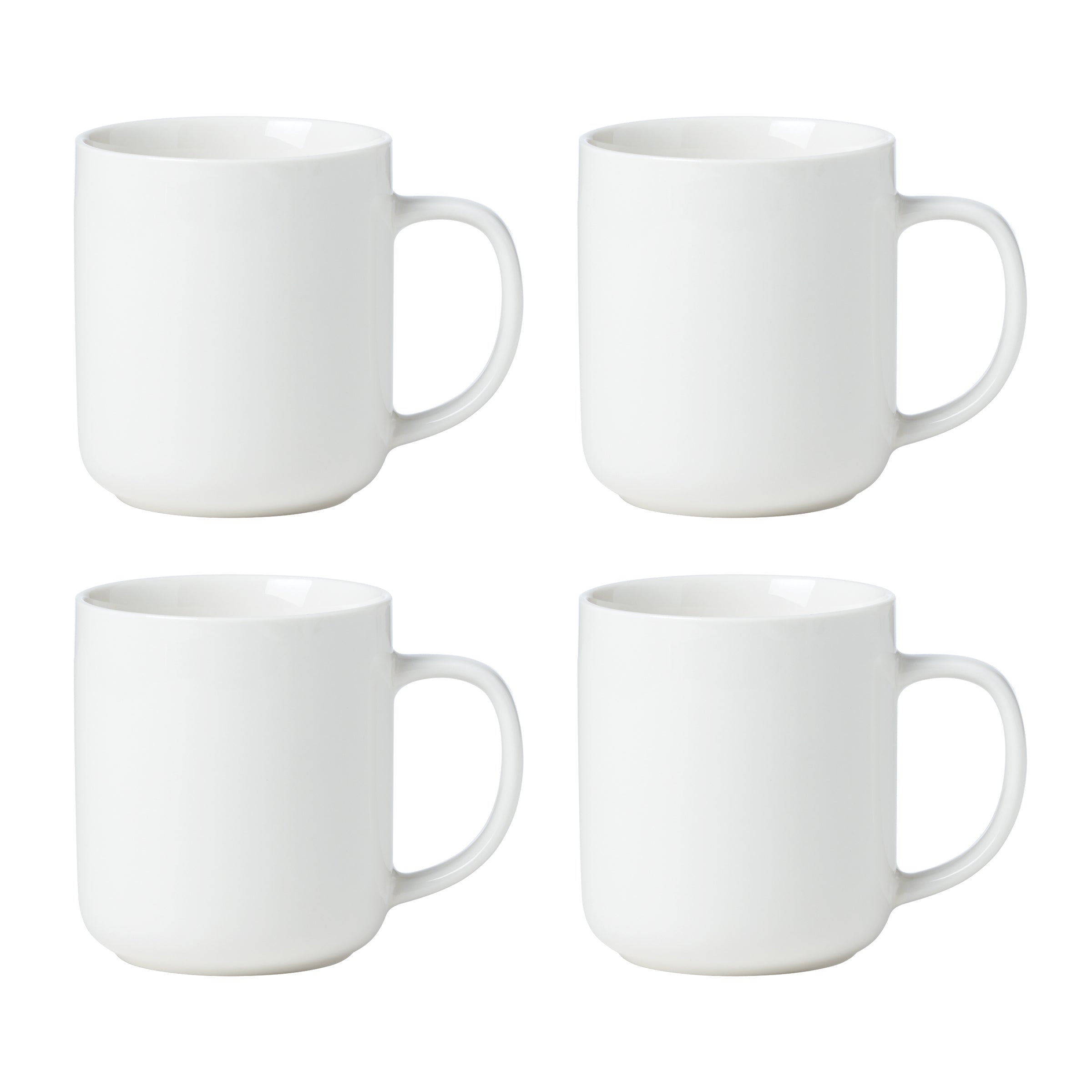 24 Seven White Mugs. Set of 4