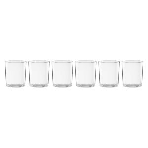 Stackable Clear Tall Glasses. Set of 6