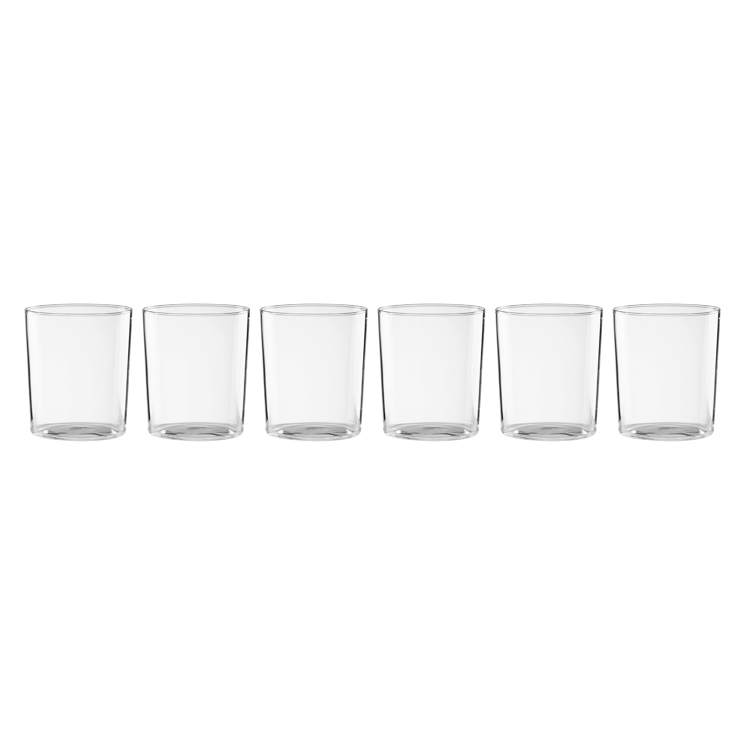 Stackable Clear Tall Glasses. Set of 6
